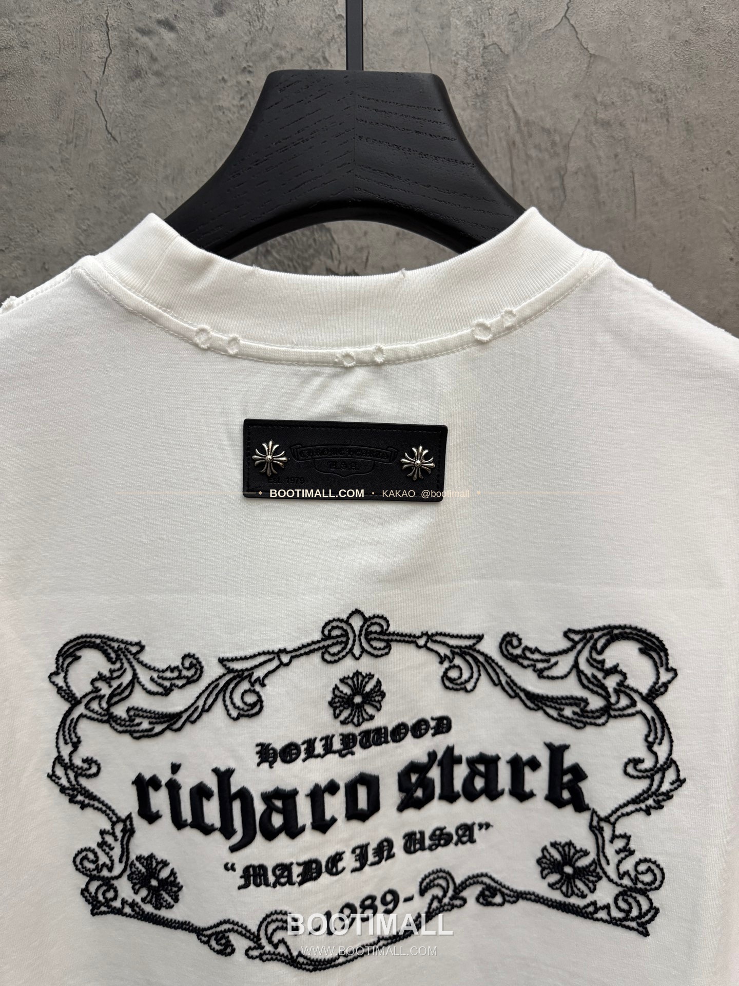 크롬하츠 2026SS 헤비코튼 아치크로스 3D홀자수 루즈핏 반팔 티셔츠 Chrome Hearts 2026 SS Heavy Cotton Arch Cross 3D Hollow Embroidery Loose Fit Short Sleeve T-Shirt 9617 9