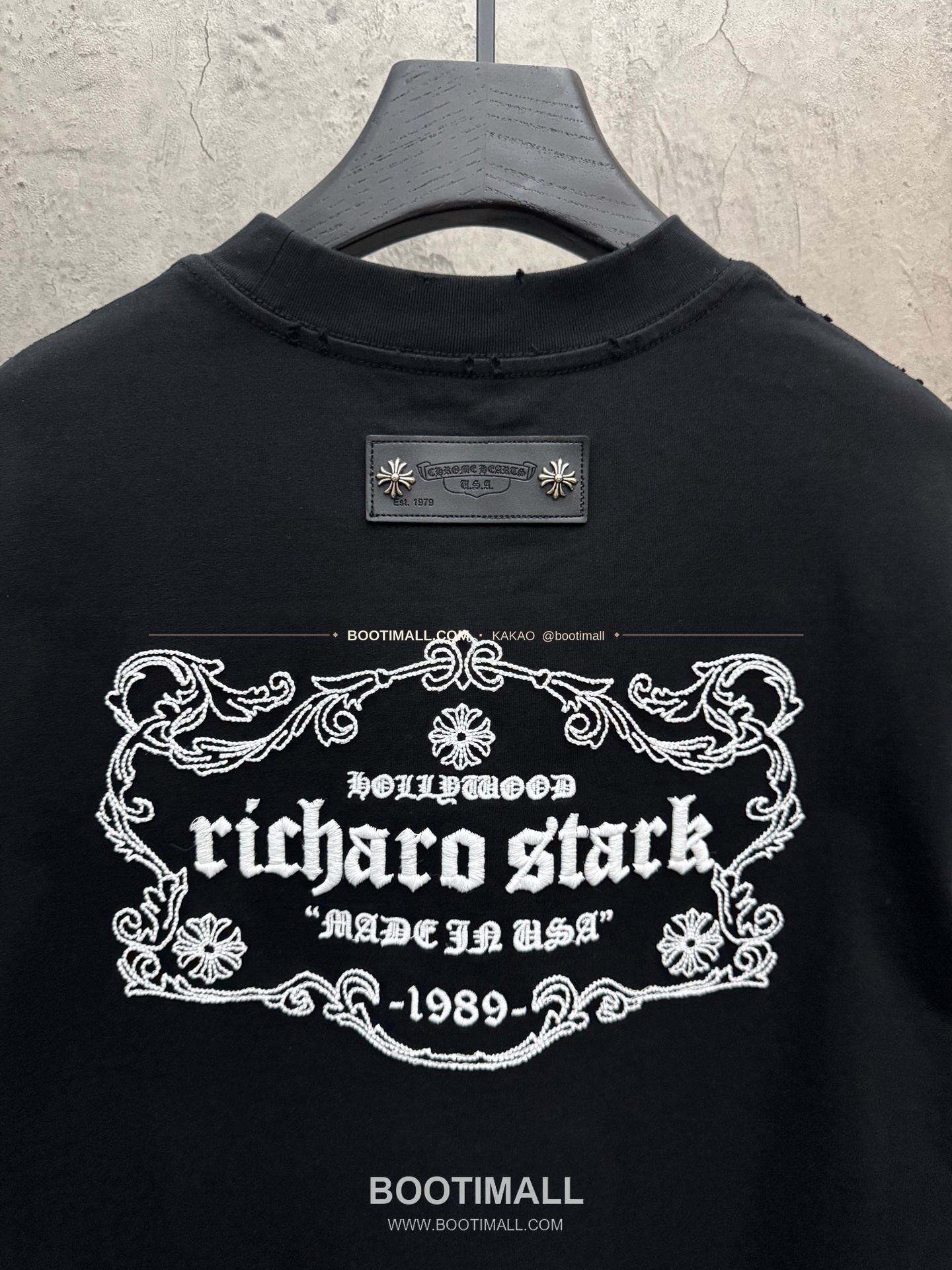 크롬하츠 2026SS 헤비코튼 아치크로스 3D홀자수 루즈핏 반팔 티셔츠 Chrome Hearts 2026 SS Heavy Cotton Arch Cross 3D Hollow Embroidery Loose Fit Short Sleeve T-Shirt 9617 7