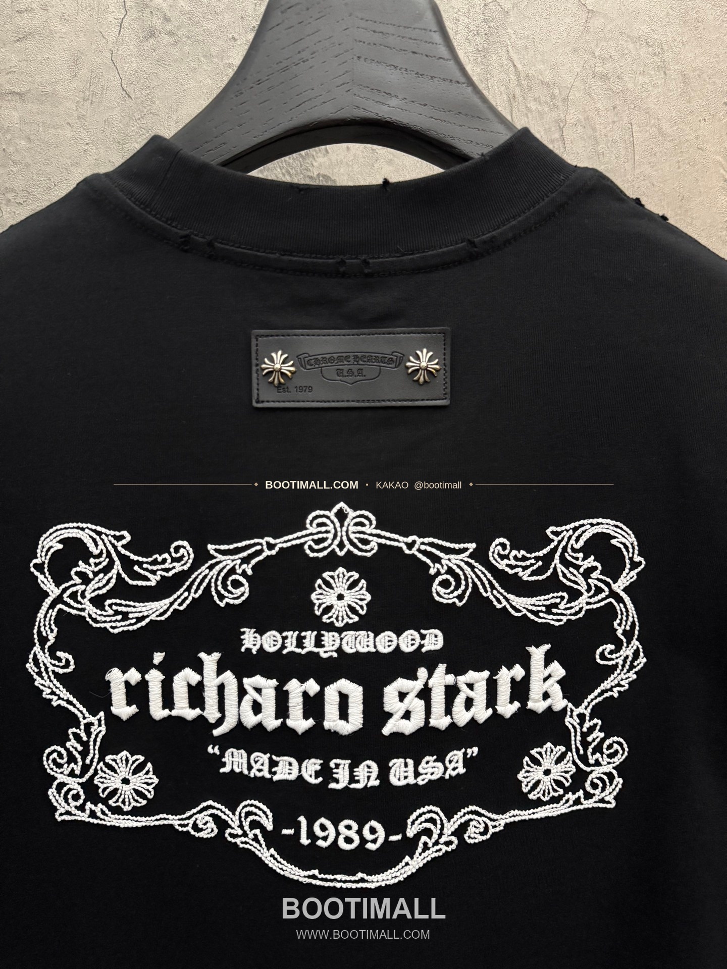 크롬하츠 2026SS 헤비코튼 아치크로스 3D홀자수 루즈핏 반팔 티셔츠 Chrome Hearts 2026 SS Heavy Cotton Arch Cross 3D Hollow Embroidery Loose Fit Short Sleeve T-Shirt 9617 8