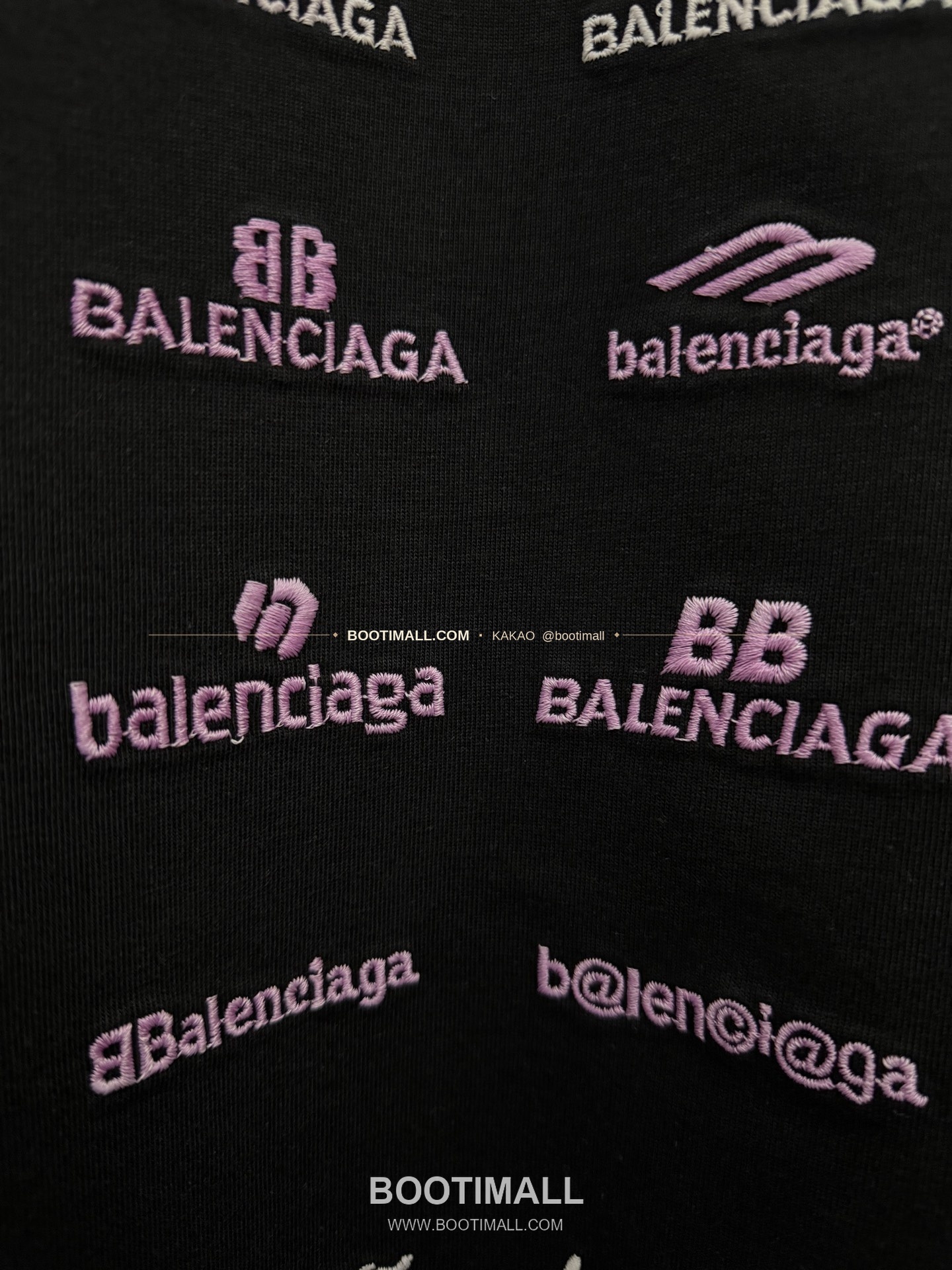 발렌시아가 2026SS 헤비코튼 UV변색 3D자수 루즈핏 반팔 티셔츠 Balenciaga 2026 SS Heavy Cotton UV Color Changing 3D Embroidery Loose Fit Short Sleeve T-Shirt 8602 7