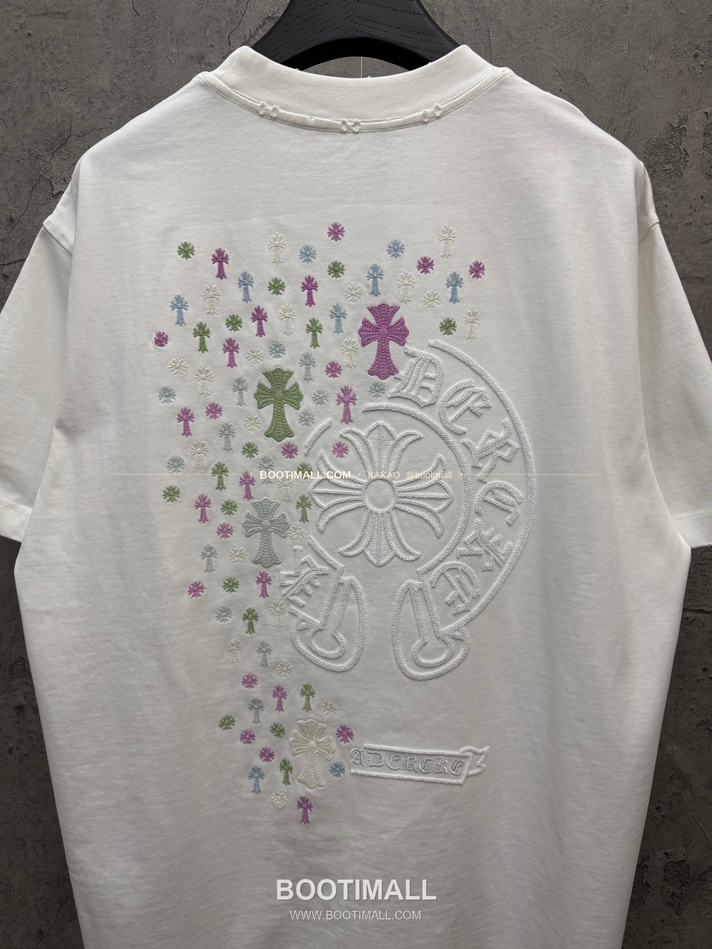 크롬하츠 2026SS 헤비코튼 스팽글 3D홀자수 UV변색 루즈핏 반팔 티셔츠 Chrome Hearts 2026 SS Heavy Cotton Sequin 3D Hollow Embroidery UV Color Changing Loose Fit Short Sleeve T-Shirt 9611 8