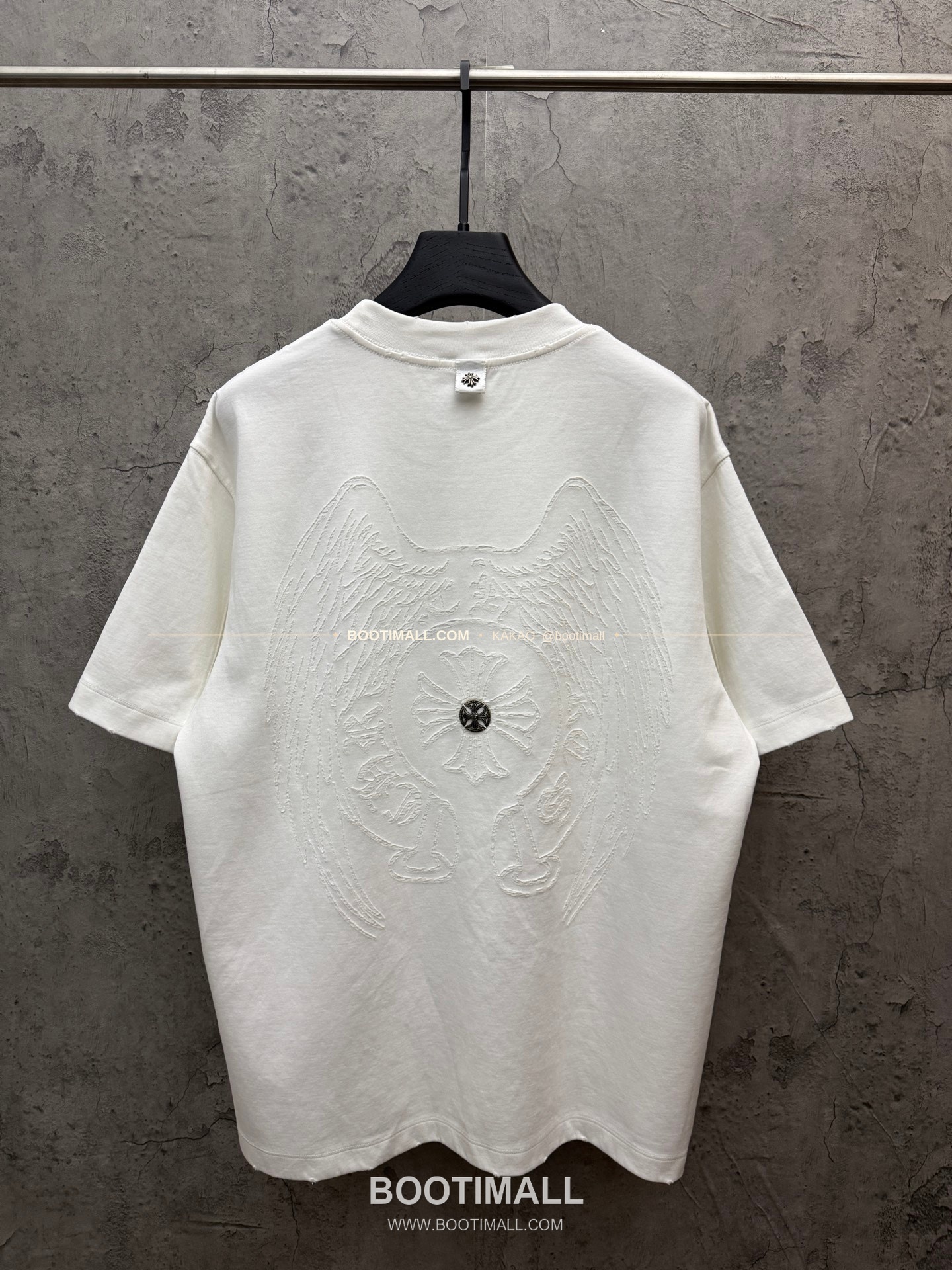 크롬하츠 2026SS 헤비코튼 번아웃가공 호스슈자수 루즈핏 반팔 티셔츠 Chrome Hearts 2026 SS Heavy Cotton Burnout Finish Horseshoe Embroidery Loose Fit Short Sleeve T-Shirt 9608 2
