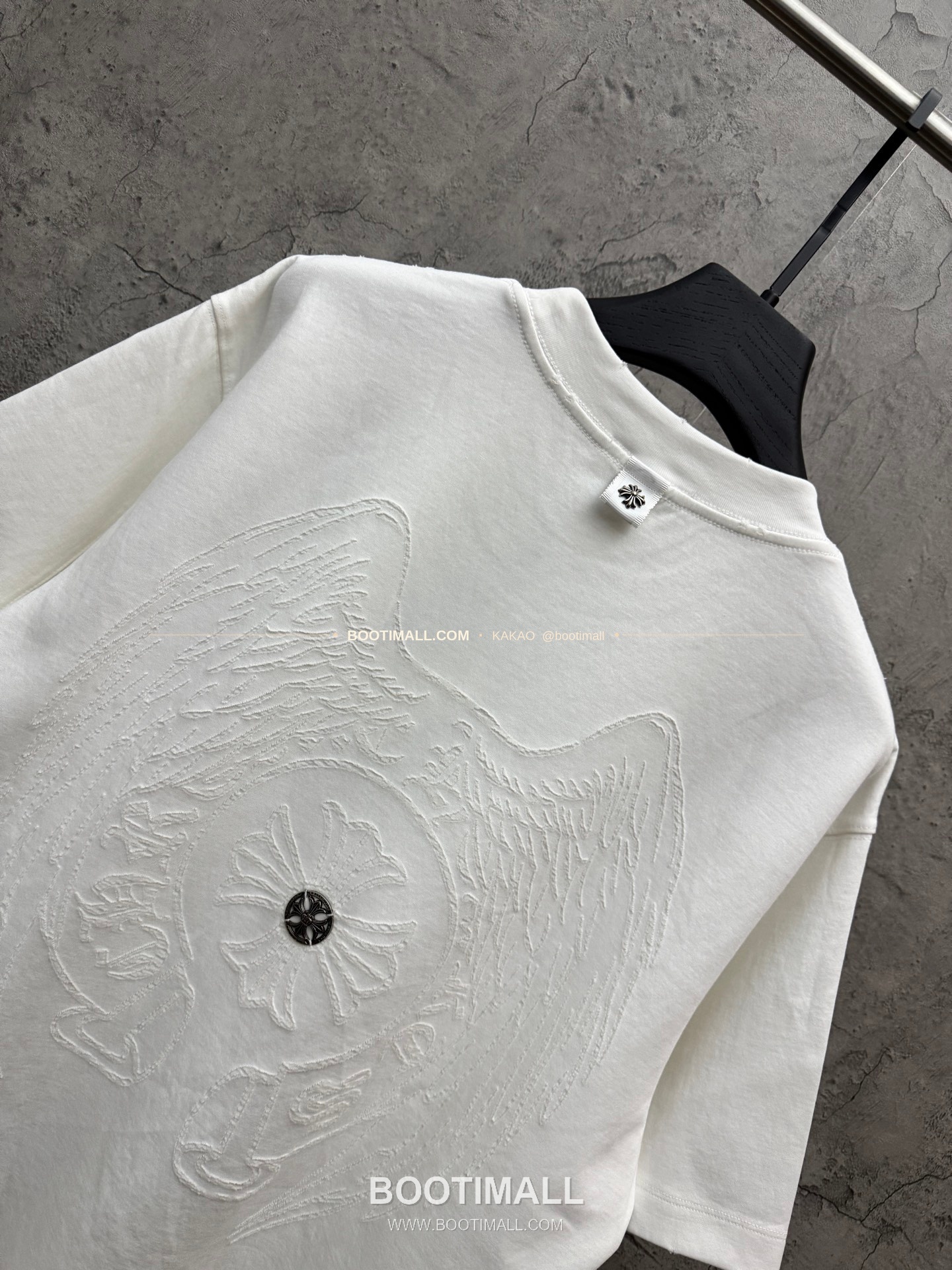 크롬하츠 2026SS 헤비코튼 번아웃가공 호스슈자수 루즈핏 반팔 티셔츠 Chrome Hearts 2026 SS Heavy Cotton Burnout Finish Horseshoe Embroidery Loose Fit Short Sleeve T-Shirt 9608 4