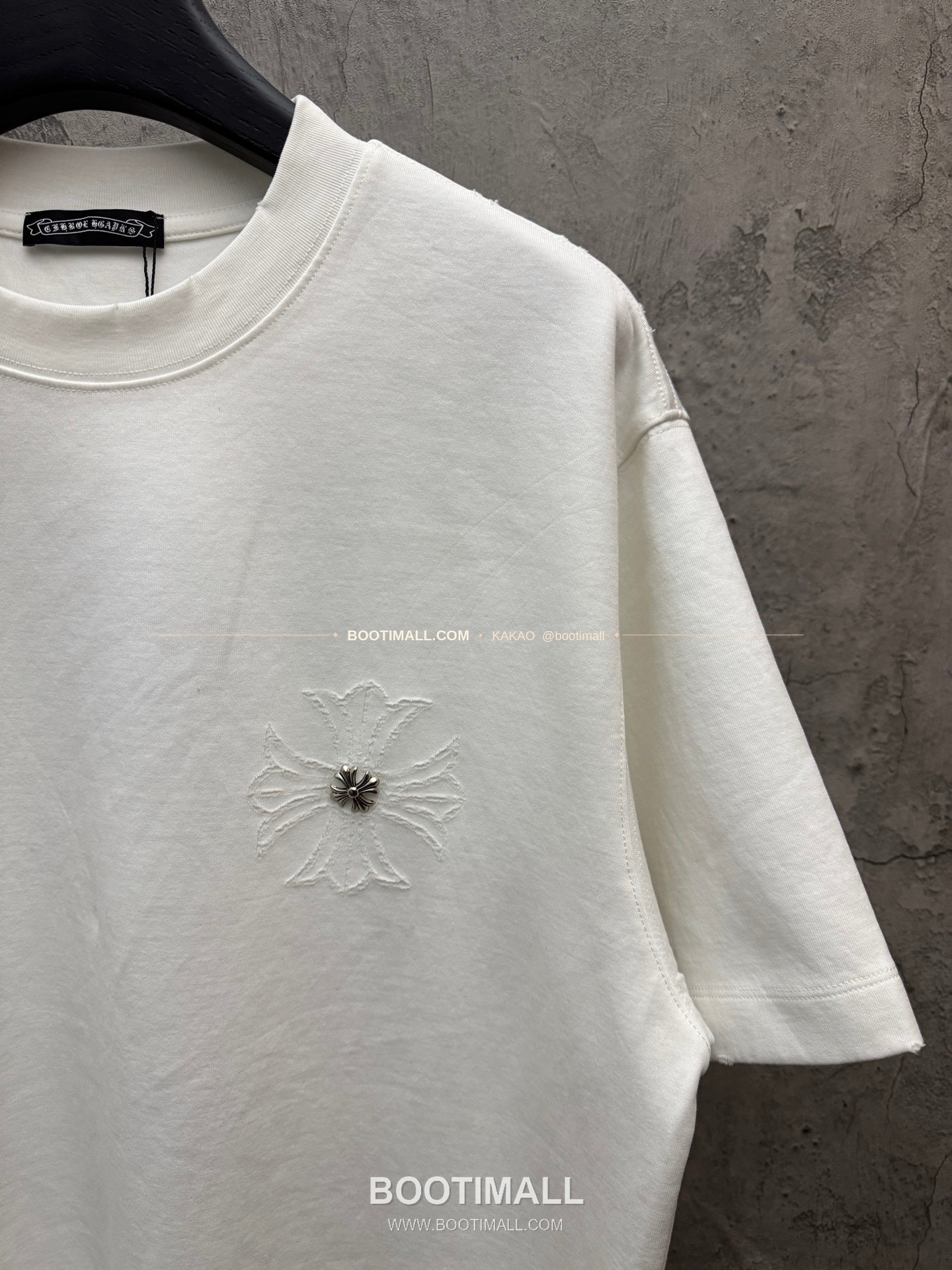 크롬하츠 2026SS 헤비코튼 번아웃가공 호스슈자수 루즈핏 반팔 티셔츠 Chrome Hearts 2026 SS Heavy Cotton Burnout Finish Horseshoe Embroidery Loose Fit Short Sleeve T-Shirt 9608 5