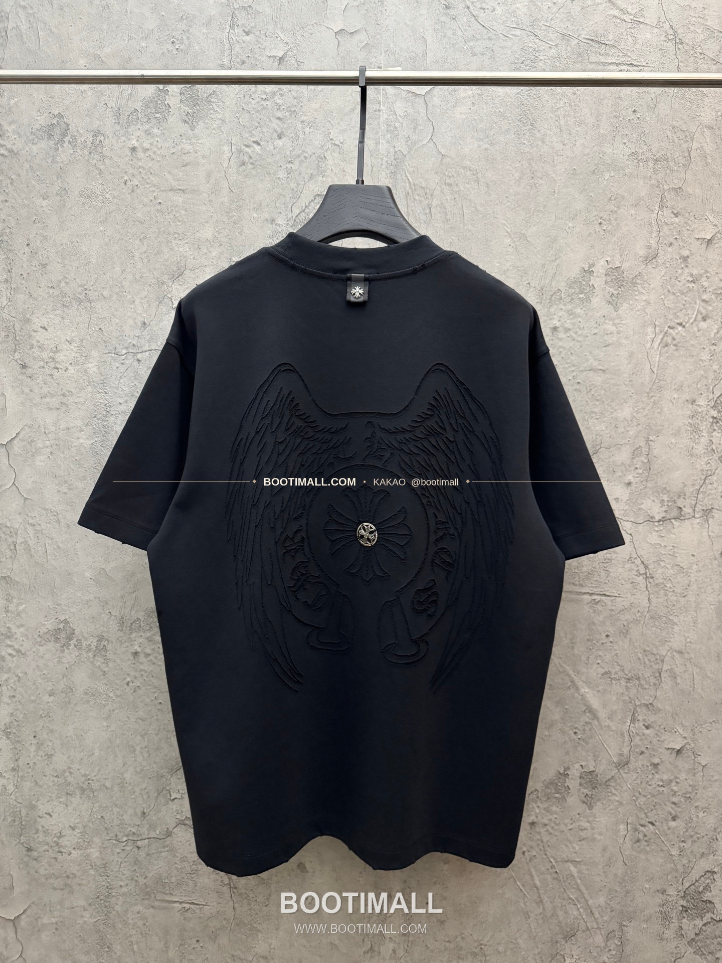 크롬하츠 2026SS 헤비코튼 번아웃가공 호스슈자수 루즈핏 반팔 티셔츠 Chrome Hearts 2026 SS Heavy Cotton Burnout Finish Horseshoe Embroidery Loose Fit Short Sleeve T-Shirt 9608 2