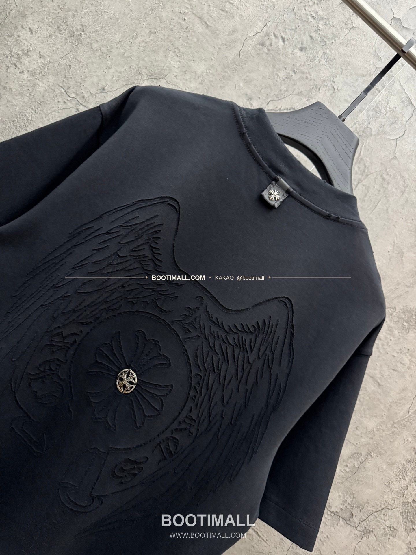 크롬하츠 2026SS 헤비코튼 번아웃가공 호스슈자수 루즈핏 반팔 티셔츠 Chrome Hearts 2026 SS Heavy Cotton Burnout Finish Horseshoe Embroidery Loose Fit Short Sleeve T-Shirt 9608 4