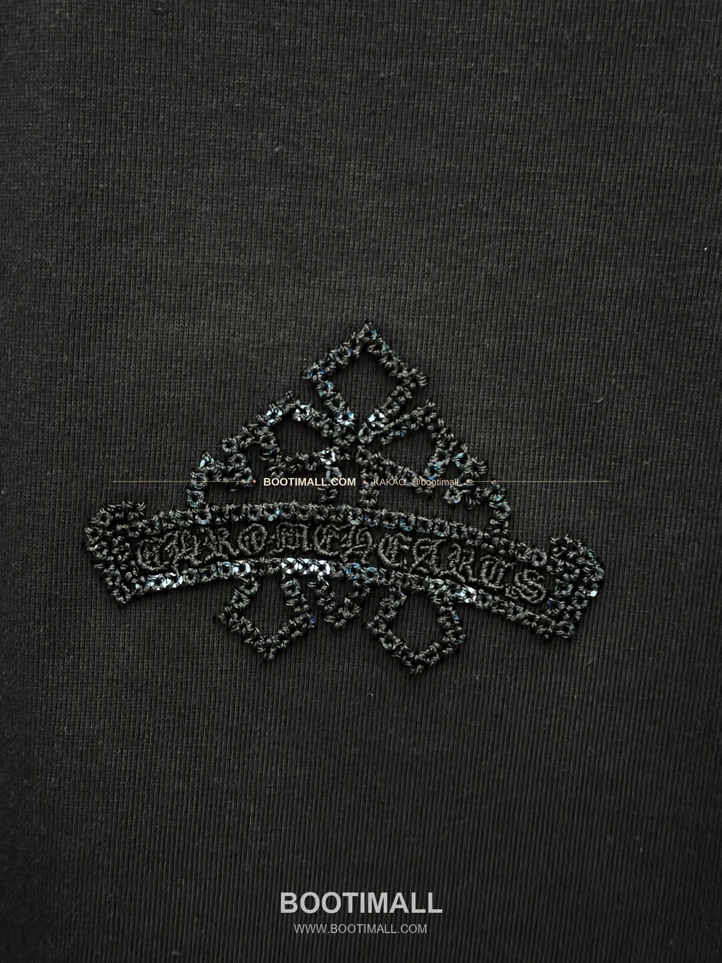 크롬하츠 2026SS 헤비코튼 스팽글 크로스 3D홀자수 루즈핏 반팔 티셔츠 Chrome Hearts 2026 SS Heavy Cotton Sequin Cross 3D Hollow Embroidery Loose Fit Short Sleeve T-Shirt 9612 6