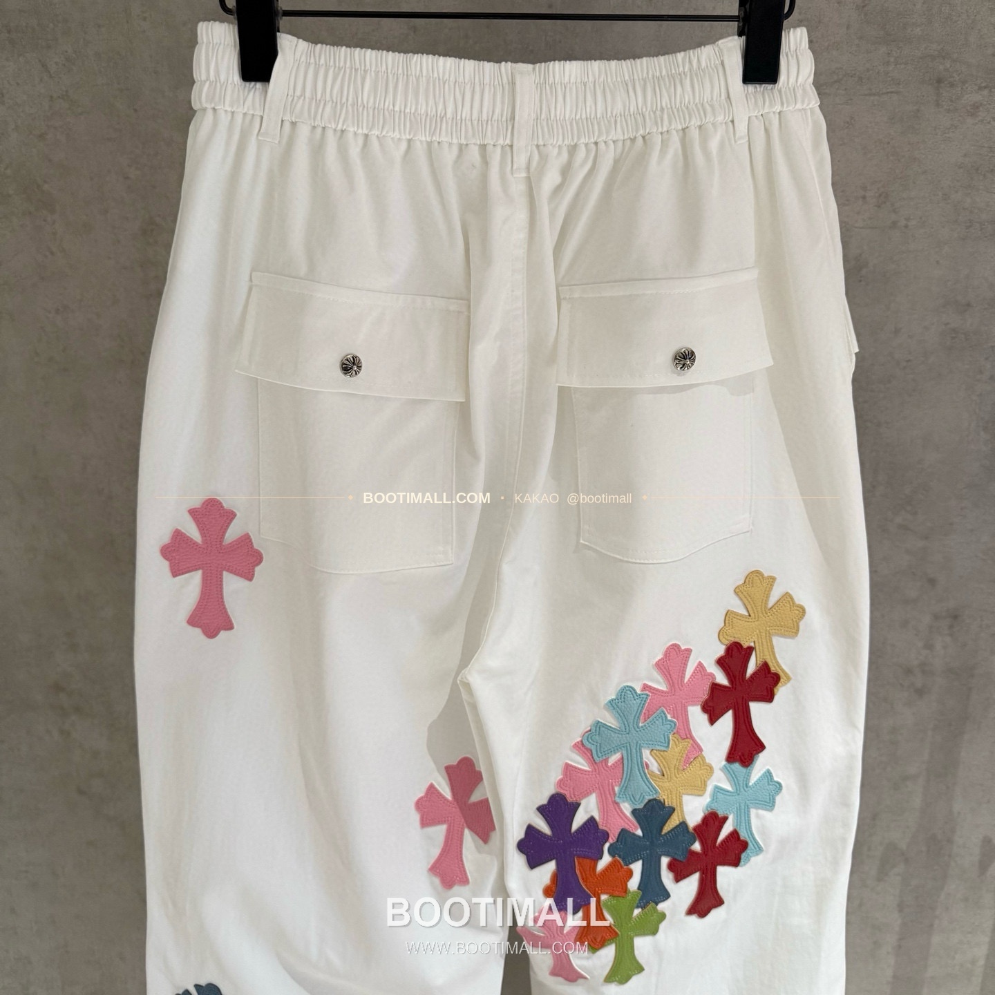 크롬하츠 헤비코튼 카프스킨 크로스패치 카고 조거팬츠 Chrome Hearts Heavy Cotton Calfskin Cross Patch Cargo Jogger Pants D44 4