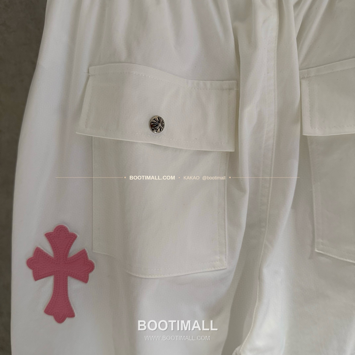 크롬하츠 헤비코튼 카프스킨 크로스패치 카고 조거팬츠 Chrome Hearts Heavy Cotton Calfskin Cross Patch Cargo Jogger Pants D44 6