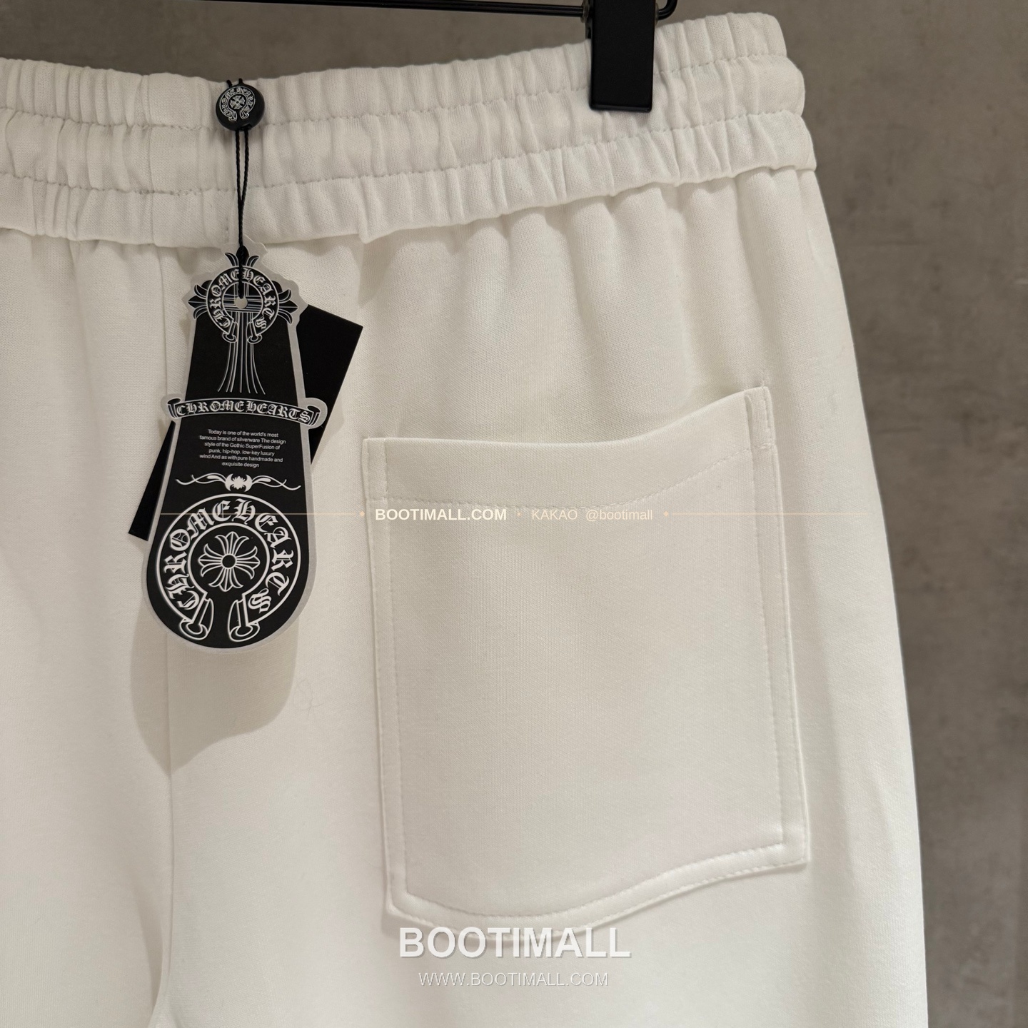 크롬하츠 헤비웨이트 진주 레더패치 루즈핏 블랙 스웨트팬츠 Chrome Hearts Heavyweight Pearl Leather Patch Loose Fit Black Sweatpants D47 6