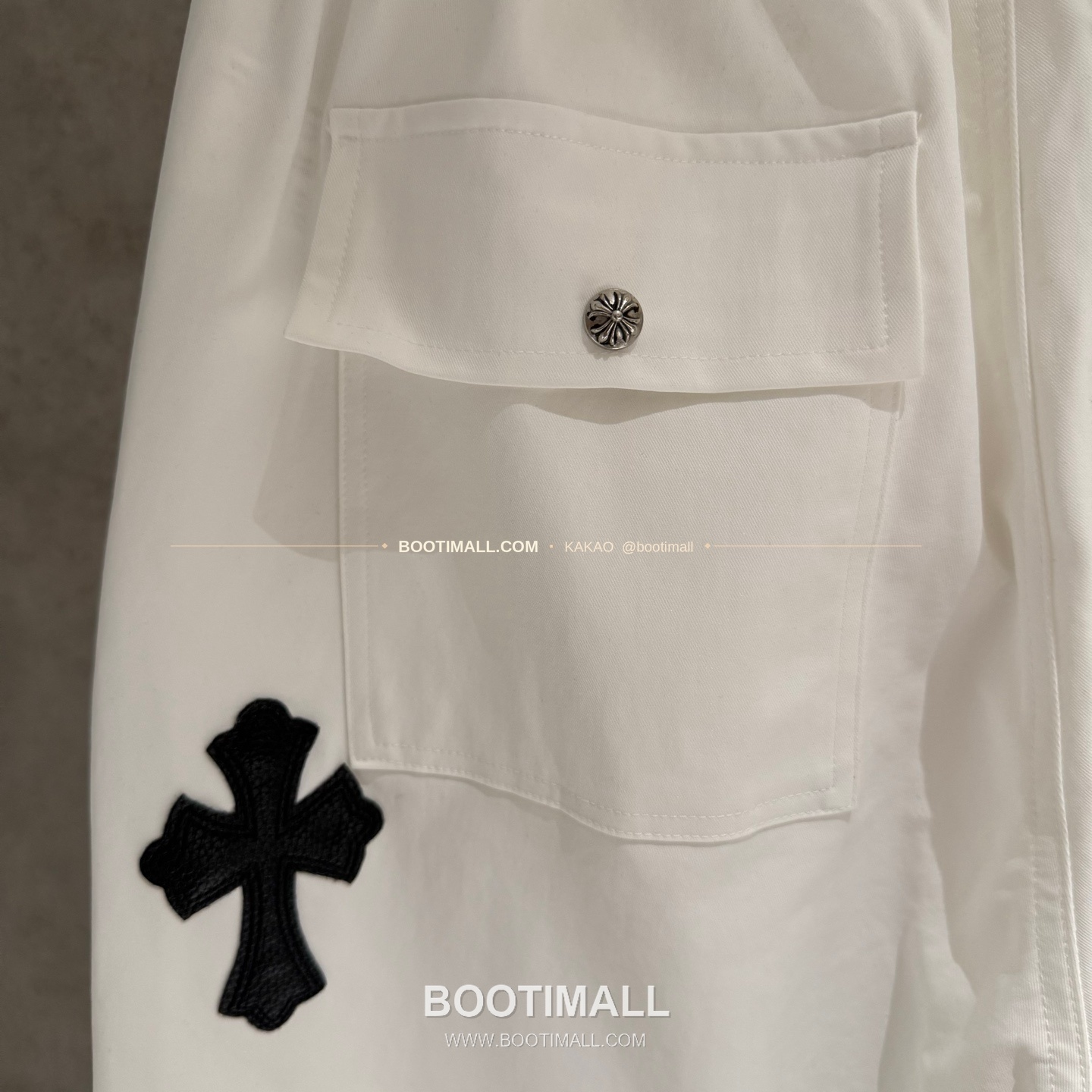 크롬하츠 헤비웨이트 멀티 크로스패치 루즈핏 블랙 카고팬츠 Chrome Hearts Heavyweight Multi Cross Patch Loose Fit Black Cargo Pants D125 8