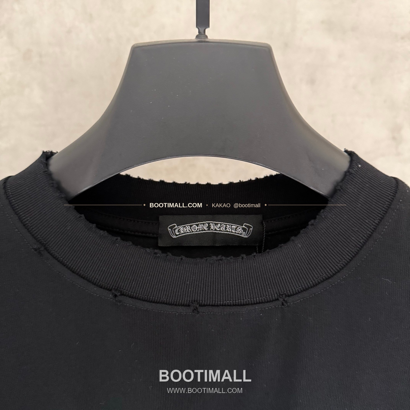 크롬하츠 헤비코튼 자수 디스트로이드 루즈핏 블랙 반팔 티셔츠 Chrome Hearts Heavy Cotton Embroidered Distressed Loose Fit Black T-Shirt K213 5