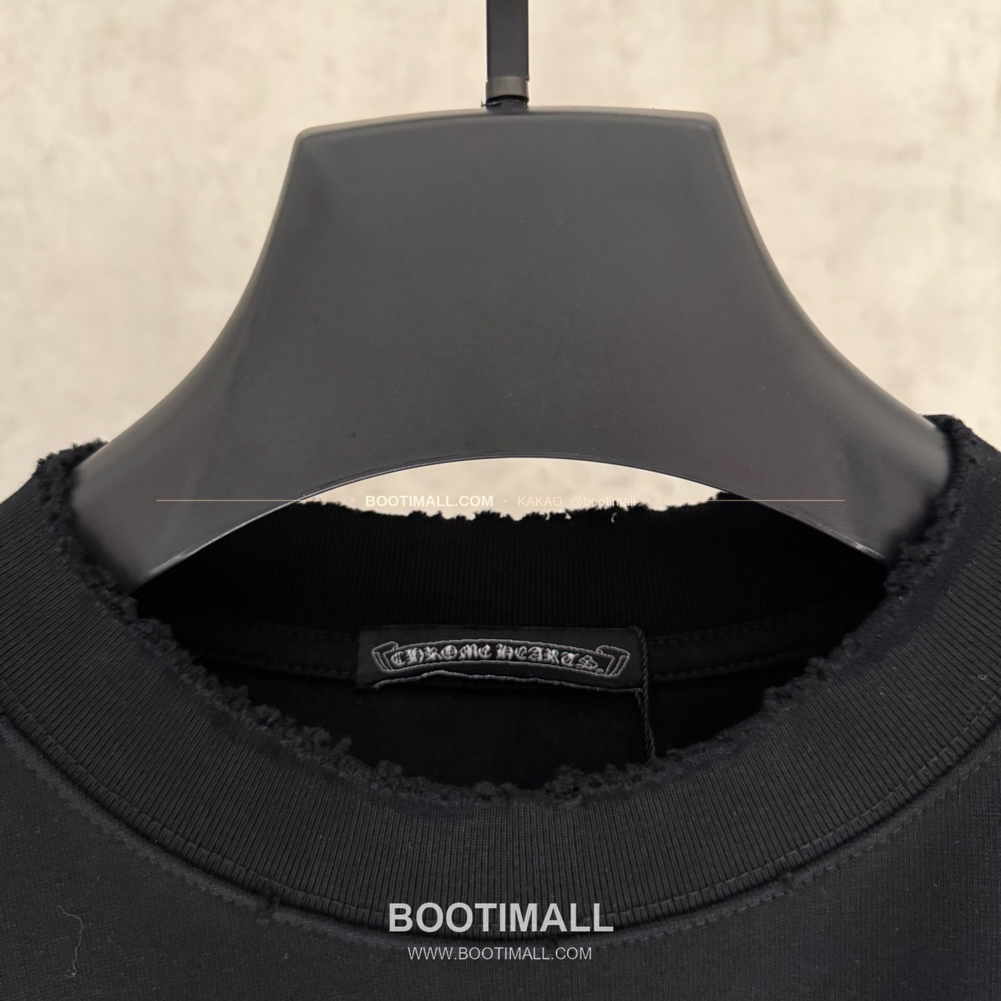 크롬하츠 헤비코튼 프린트 디스트로이드 루즈핏 블랙 반팔 티셔츠 Chrome Hearts Heavy Cotton Printed Distressed Loose Fit Black T-Shirt C11 5