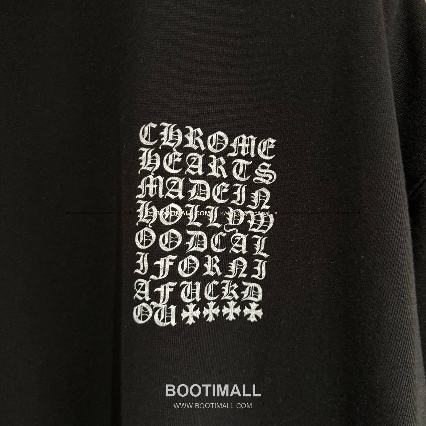 크롬하츠 헤비코튼 프린트 디스트로이드 루즈핏 블랙 반팔 티셔츠 Chrome Hearts Heavy Cotton Printed Distressed Loose Fit Black T-Shirt C11 6