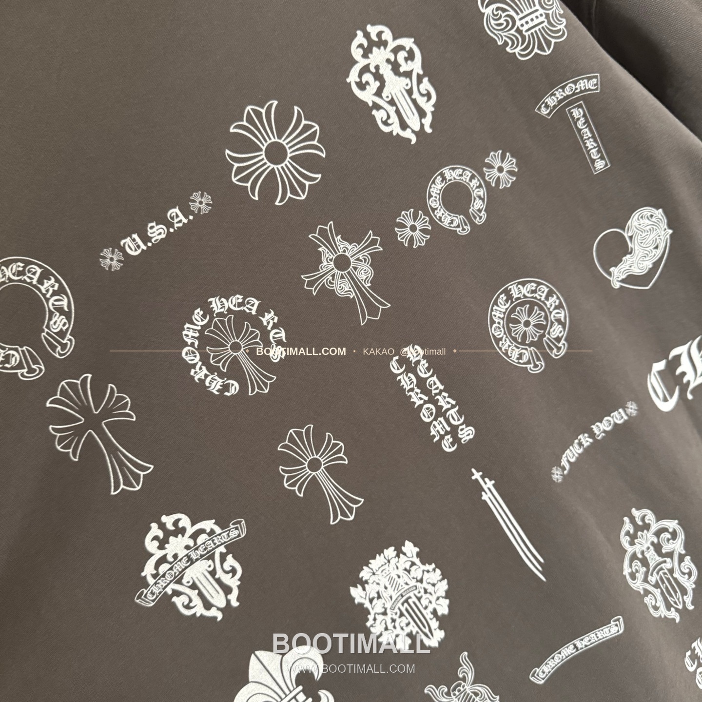 크롬하츠 헤비코튼 프린트 디스트로이드 루즈핏 블랙 반팔 티셔츠 Chrome Hearts Heavy Cotton Printed Distressed Loose Fit Black T-Shirt C11 7