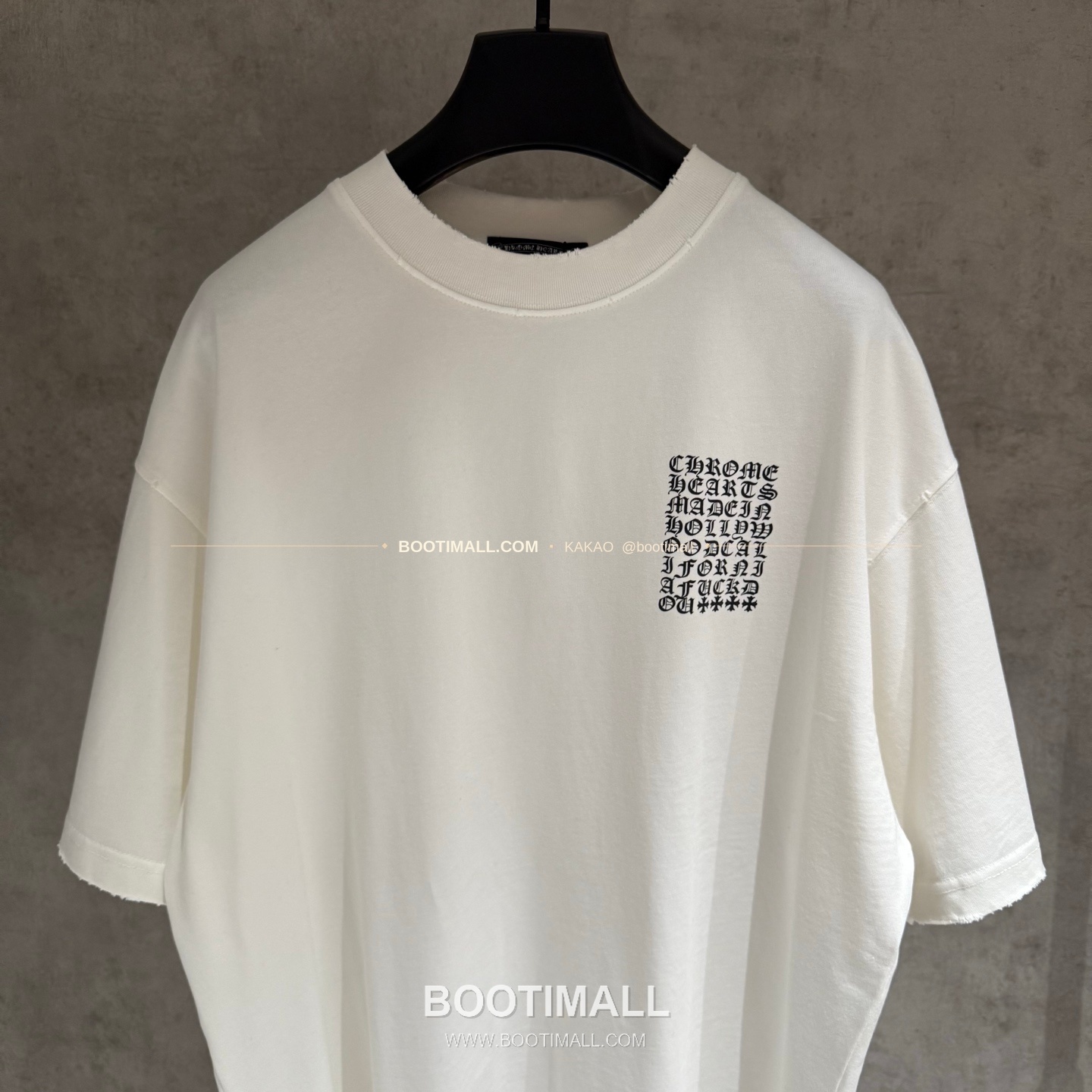 크롬하츠 헤비코튼 프린트 디스트로이드 루즈핏 블랙 반팔 티셔츠 Chrome Hearts Heavy Cotton Printed Distressed Loose Fit Black T-Shirt C11 3