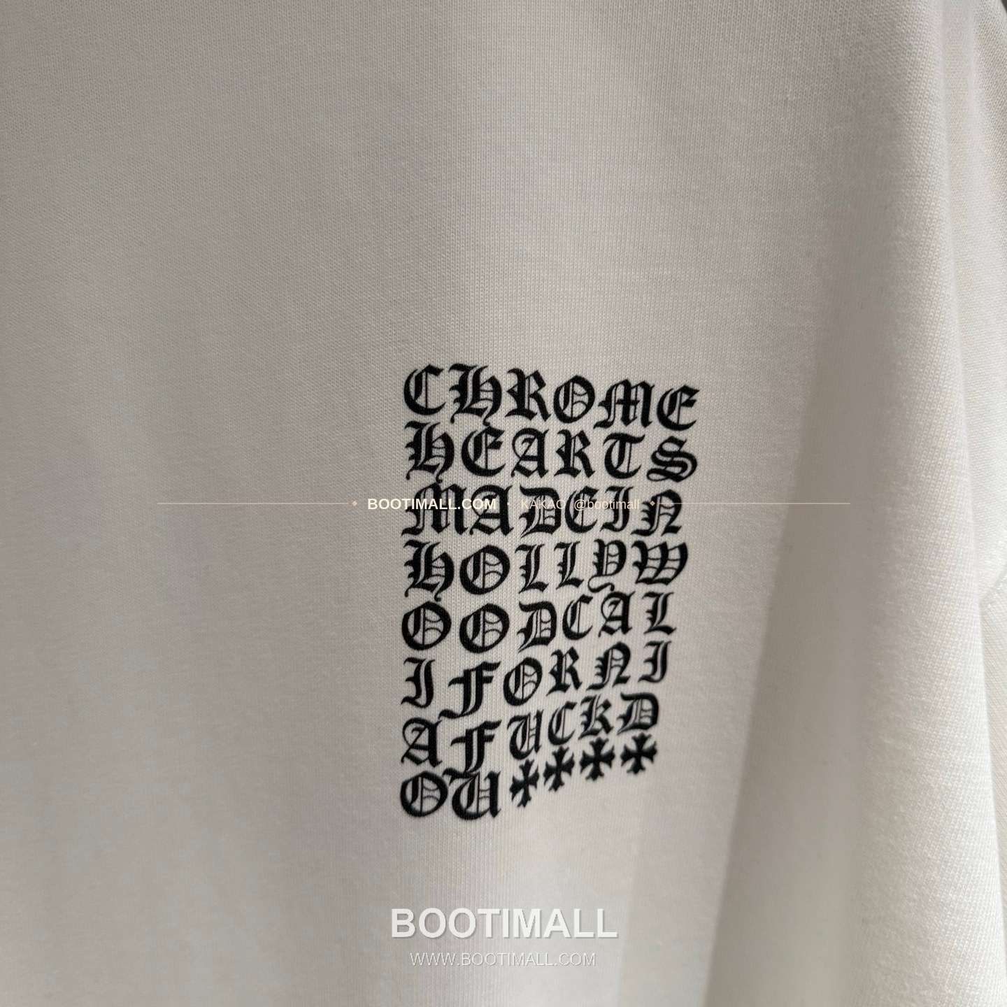 크롬하츠 헤비코튼 프린트 디스트로이드 루즈핏 블랙 반팔 티셔츠 Chrome Hearts Heavy Cotton Printed Distressed Loose Fit Black T-Shirt C11 6