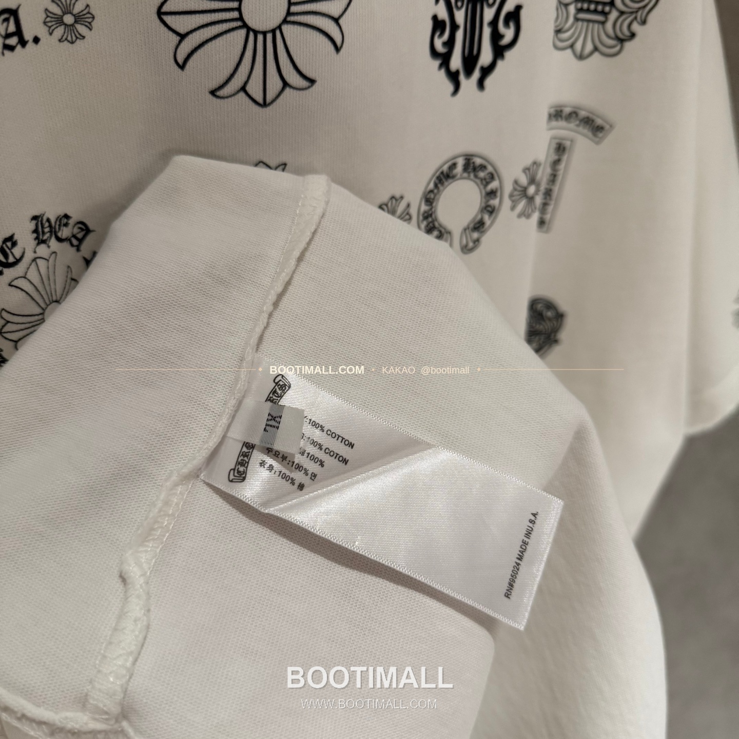 크롬하츠 헤비코튼 프린트 디스트로이드 루즈핏 블랙 반팔 티셔츠 Chrome Hearts Heavy Cotton Printed Distressed Loose Fit Black T-Shirt C11 8