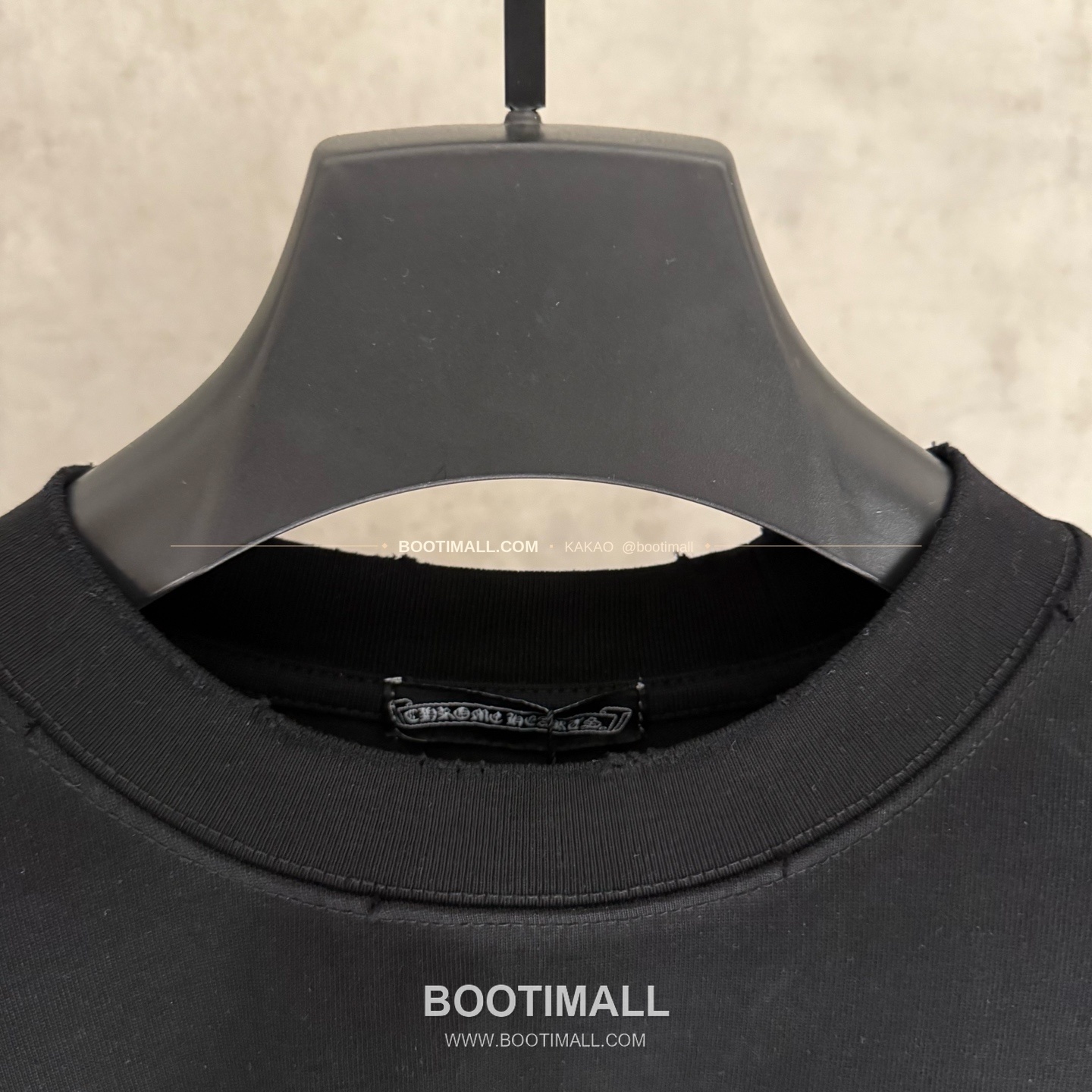 크롬하츠 헤비코튼 프린트 디스트로이드 루즈핏 블랙 반팔 티셔츠 Chrome Hearts Heavy Cotton Printed Distressed Loose Fit Black T-Shirt K126 5