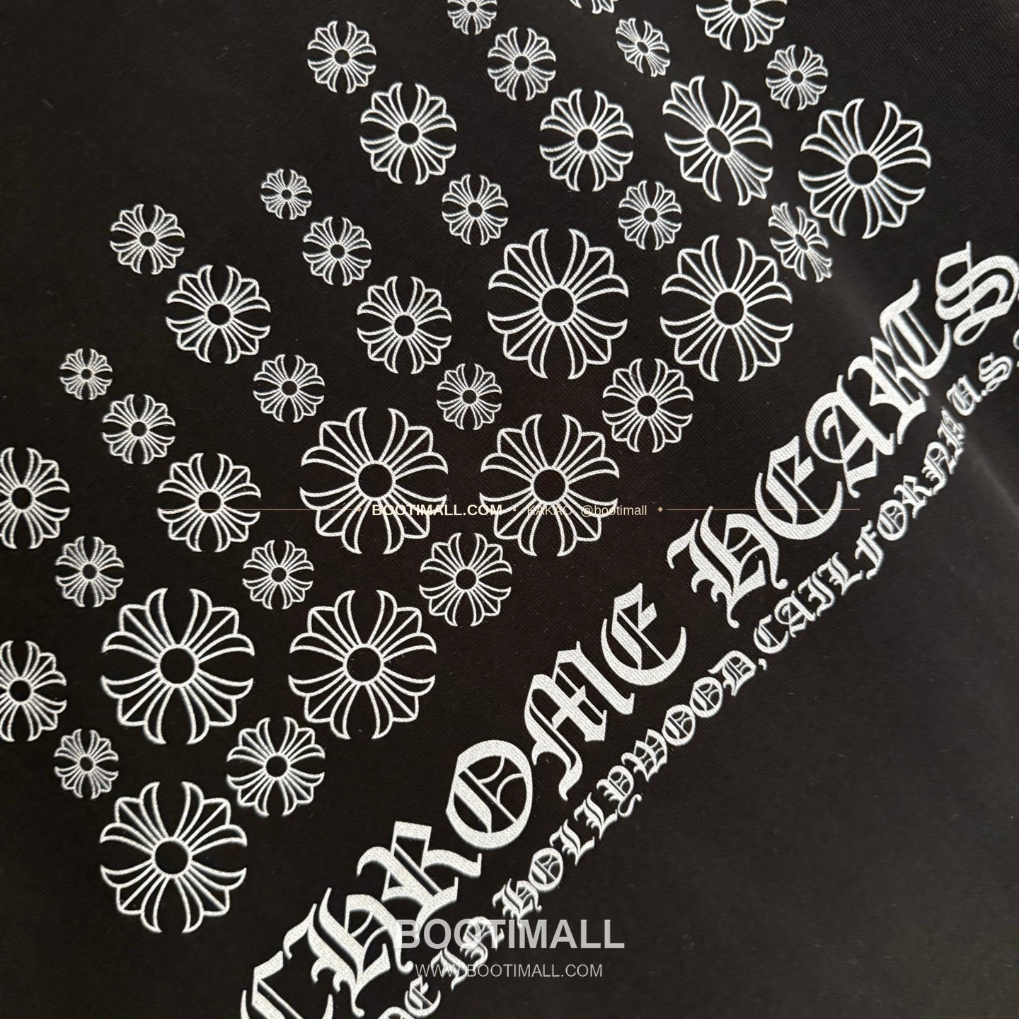 크롬하츠 헤비코튼 프린트 디스트로이드 루즈핏 블랙 반팔 티셔츠 Chrome Hearts Heavy Cotton Printed Distressed Loose Fit Black T-Shirt K126 7