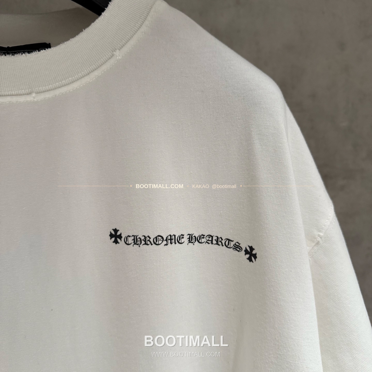 크롬하츠 헤비코튼 프린트 디스트로이드 루즈핏 블랙 반팔 티셔츠 Chrome Hearts Heavy Cotton Printed Distressed Loose Fit Black T-Shirt K126 6