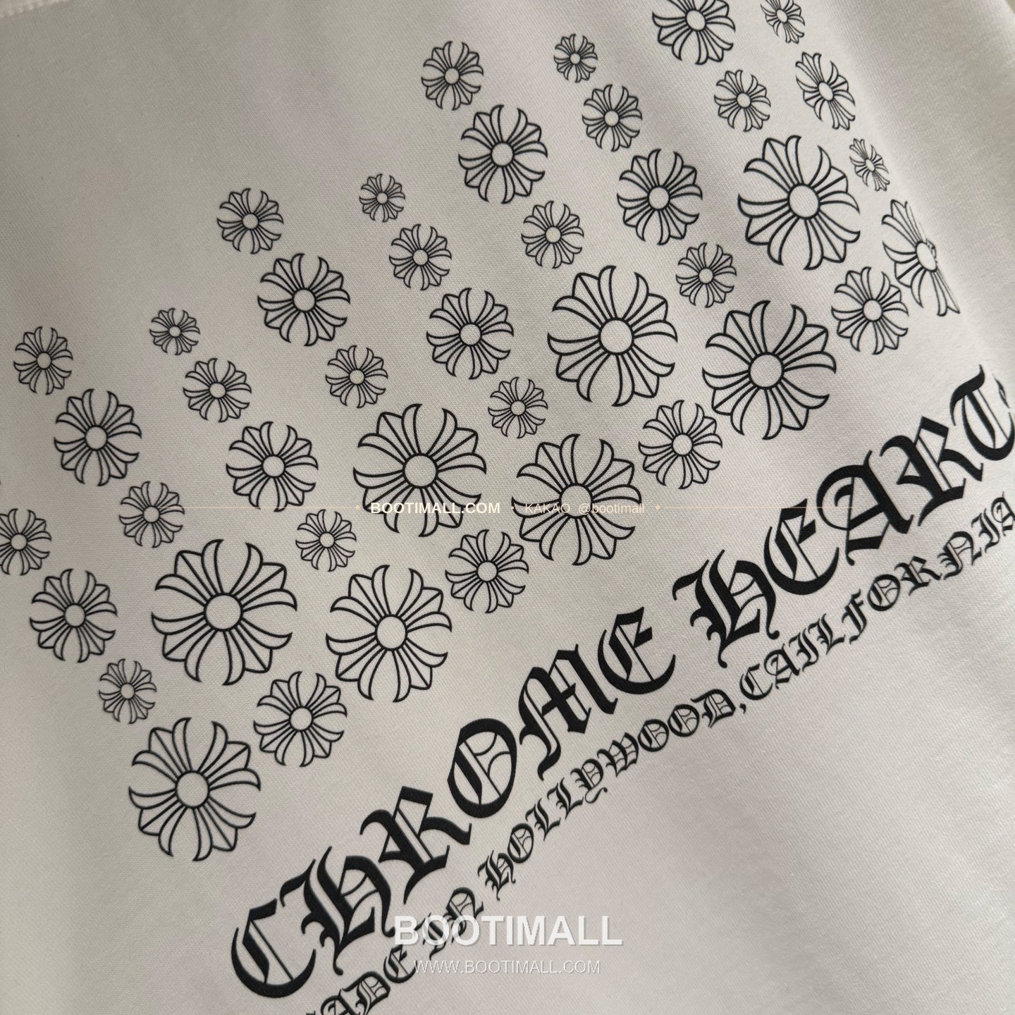 크롬하츠 헤비코튼 프린트 디스트로이드 루즈핏 블랙 반팔 티셔츠 Chrome Hearts Heavy Cotton Printed Distressed Loose Fit Black T-Shirt K126 7