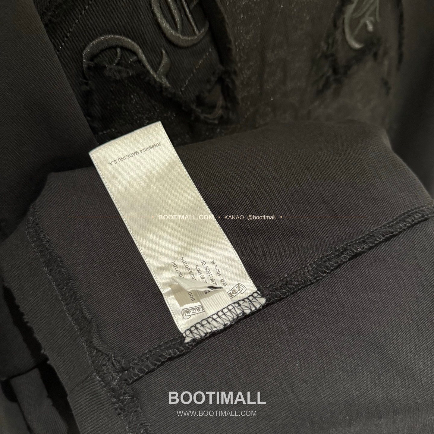 크롬하츠 헤비코튼 자수 디스트로이드 루즈핏 블랙 반팔 티셔츠 Chrome Hearts Heavy Cotton Embroidered Distressed Loose Fit Black T-Shirt K186 8