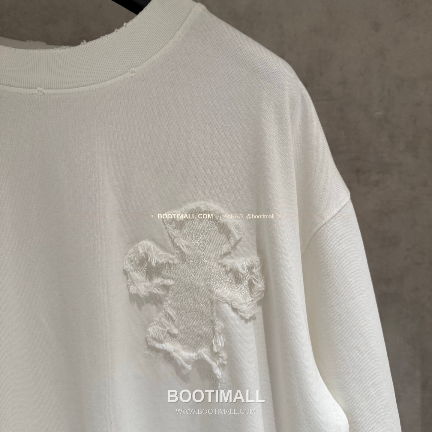 크롬하츠 헤비코튼 자수 디스트로이드 루즈핏 블랙 반팔 티셔츠 Chrome Hearts Heavy Cotton Embroidered Distressed Loose Fit Black T-Shirt K186 6