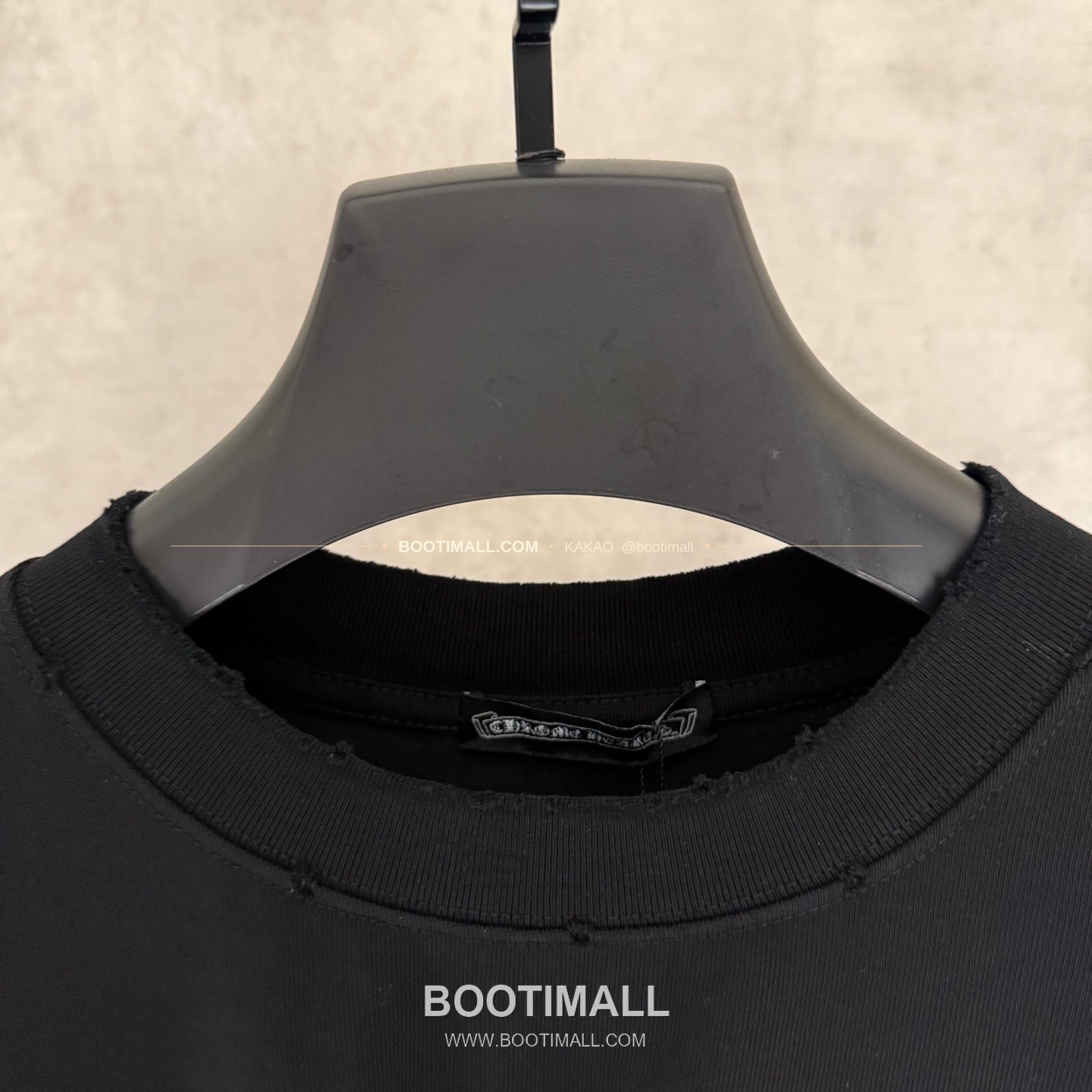 크롬하츠 헤비코튼 자수 디스트로이드 루즈핏 블랙 반팔 티셔츠 Chrome Hearts Heavy Cotton Embroidered Distressed Loose Fit Black T-Shirt K200 4