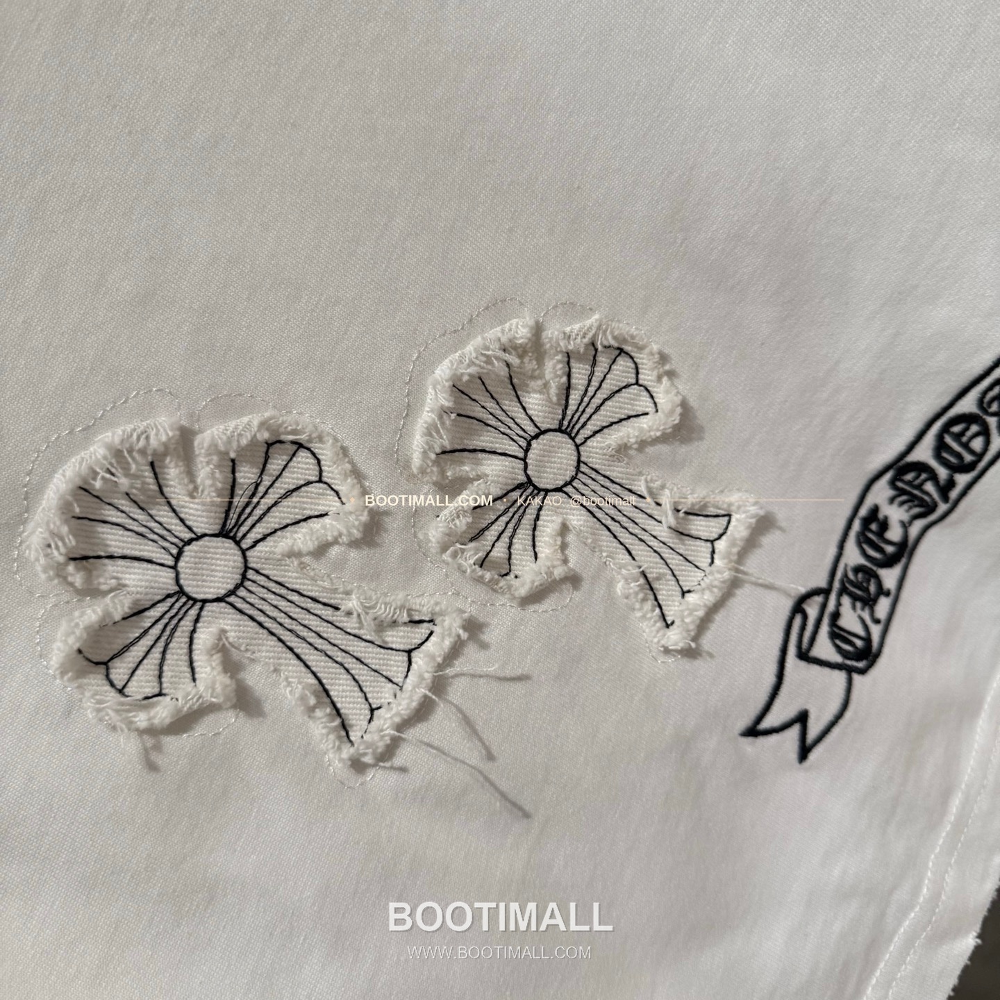 크롬하츠 헤비코튼 자수 디스트로이드 루즈핏 블랙 반팔 티셔츠 Chrome Hearts Heavy Cotton Embroidered Distressed Loose Fit Black T-Shirt K200 7