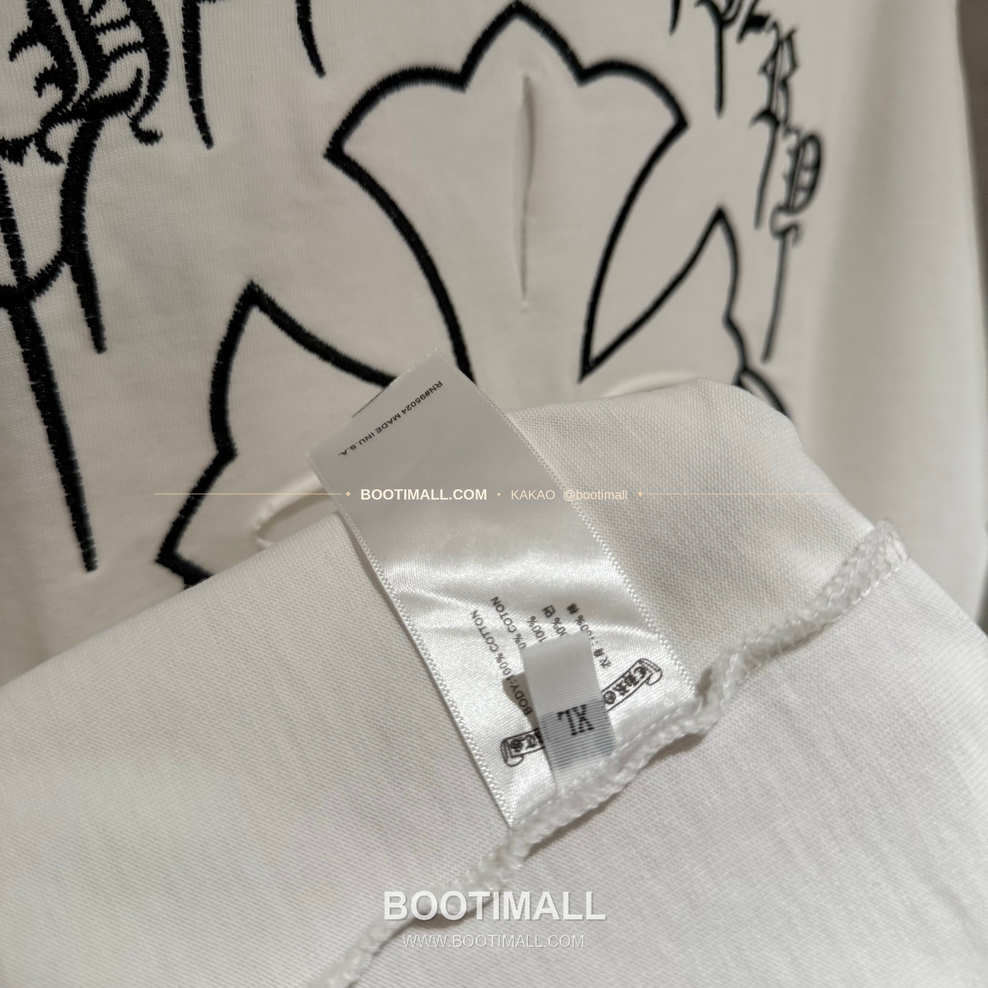 크롬하츠 헤비코튼 자수 디스트로이드 루즈핏 블랙 반팔 티셔츠 Chrome Hearts Heavy Cotton Embroidered Distressed Loose Fit Black T-Shirt K210 8