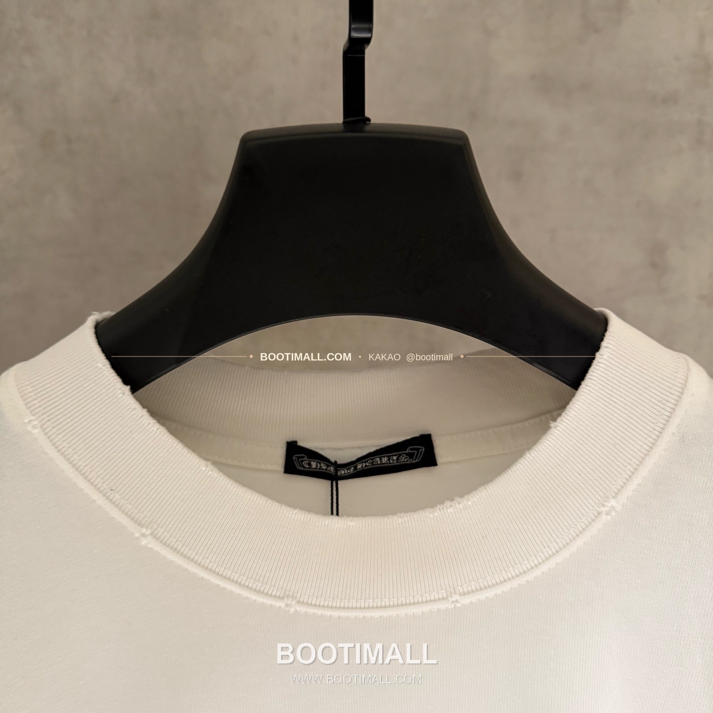 크롬하츠 2026SS 헤비코튼 자수 디스트로이드 루즈핏 블랙 반팔 티셔츠 Chrome Hearts 2026 SS Heavy Cotton Embroidered Distressed Loose Fit Black T-Shirt K192 5