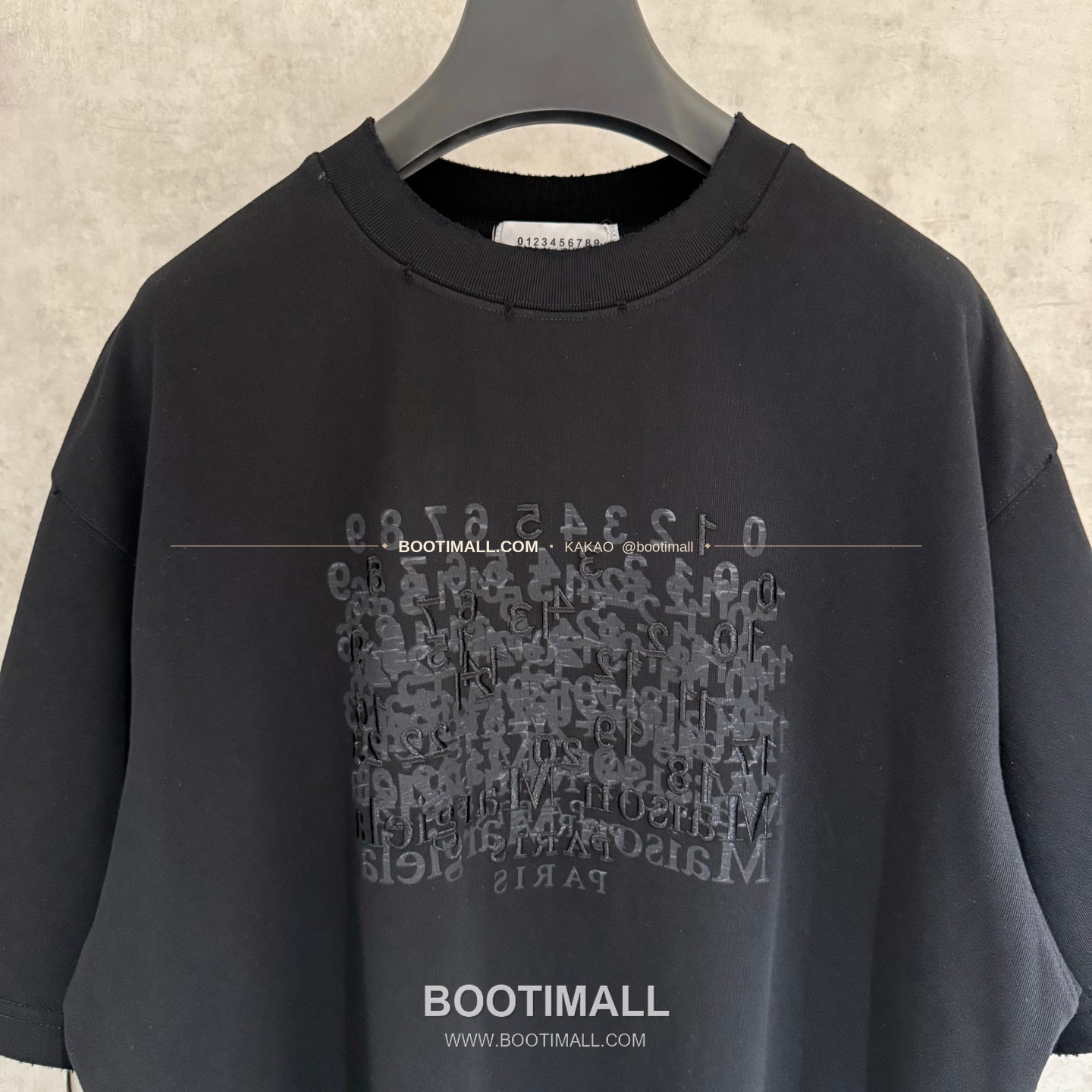 메종마르지엘라 MM6 2026SS 헤비코튼 디스트로이드 루즈핏 블랙 반팔 티셔츠 Maison Margiela MM6 2026 SS Heavy Cotton Distressed Loose Fit Black T-Shirt K232 3