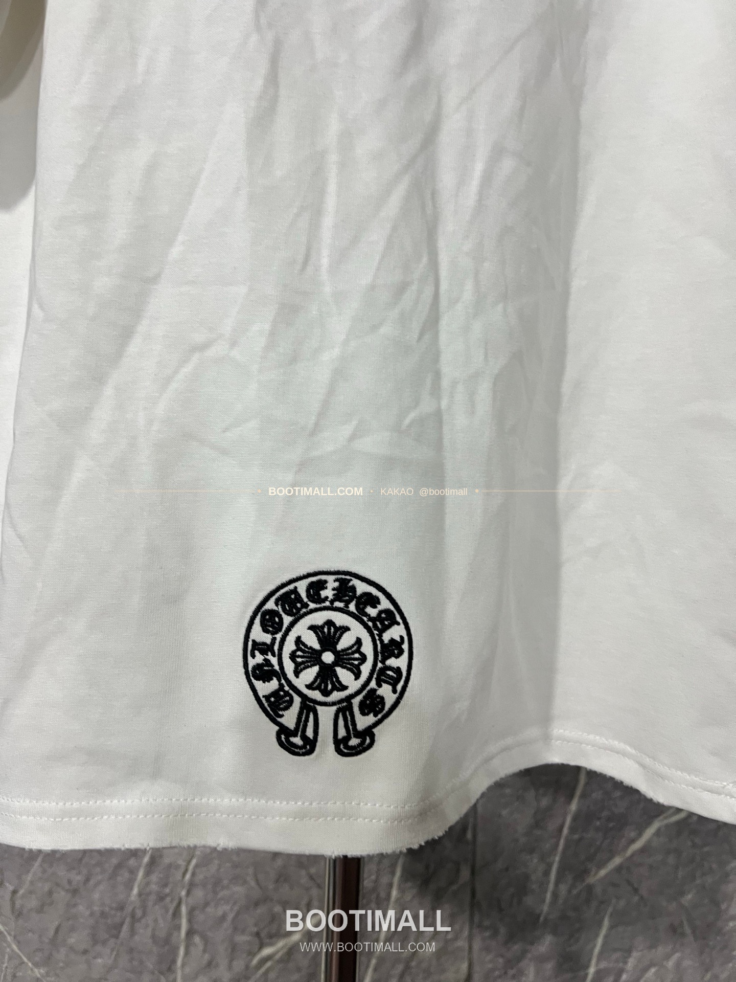 크롬하츠 헤비코튼 자수 디스트로이드 루즈핏 블랙 반팔 티셔츠 Chrome Hearts Heavy Cotton Embroidered Distressed Loose Fit Black T-Shirt CH002 10