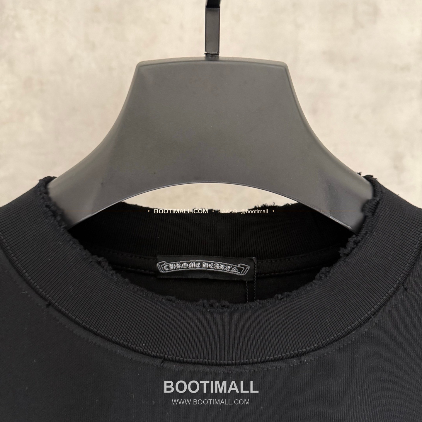 크롬하츠 2026SS 헤비코튼 핸드페인팅 디스트로이드 루즈핏 블랙 반팔 티셔츠 Chrome Hearts 2026 SS Heavy Cotton Hand Painted Distressed Loose Fit Black T-Shirt K600 4