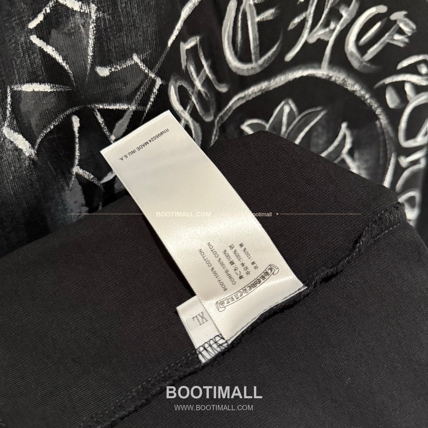 크롬하츠 2026SS 헤비코튼 핸드페인팅 디스트로이드 루즈핏 블랙 반팔 티셔츠 Chrome Hearts 2026 SS Heavy Cotton Hand Painted Distressed Loose Fit Black T-Shirt K600 8