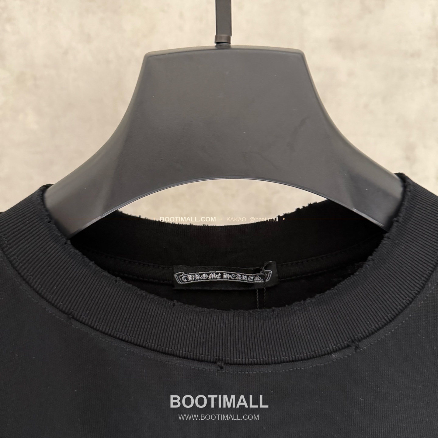 크롬하츠 2026SS 헤비코튼 자수 디스트로이드 루즈핏 블랙 반팔 티셔츠 Chrome Hearts 2026 SS Heavy Cotton Embroidered Distressed Loose Fit Black T-Shirt K209 5