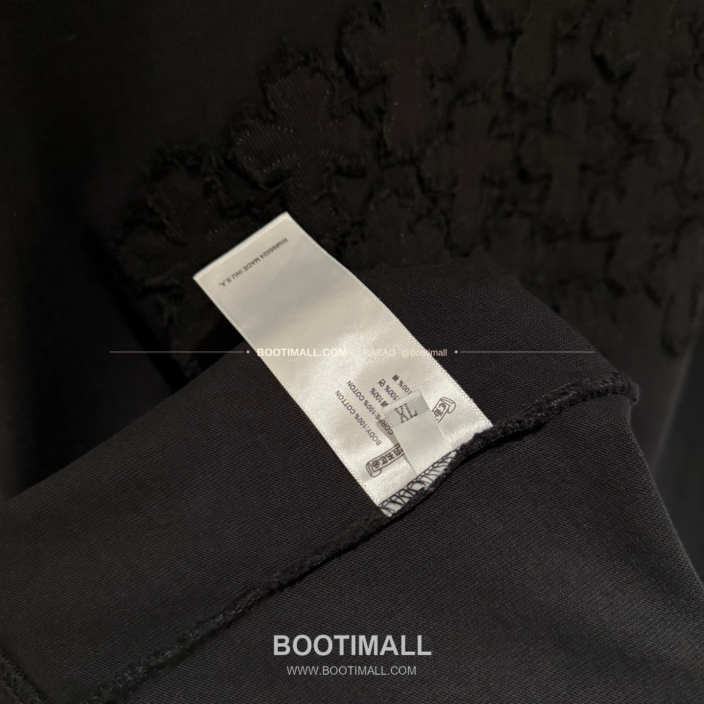 크롬하츠 2026SS 헤비코튼 자수 디스트로이드 루즈핏 블랙 반팔 티셔츠 Chrome Hearts 2026 SS Heavy Cotton Embroidered Distressed Loose Fit Black T-Shirt K209 8