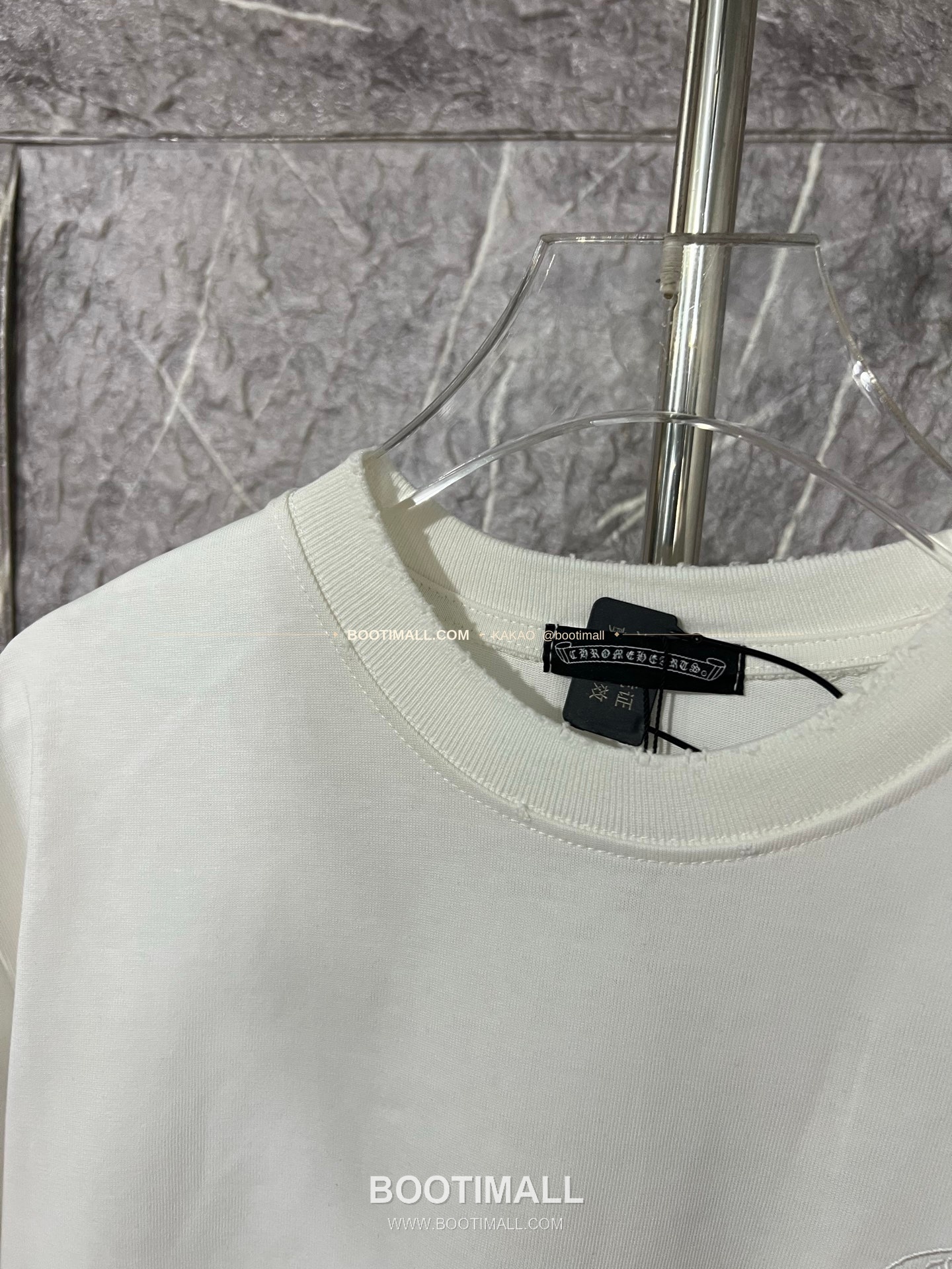 크롬하츠 헤비코튼 자수 디스트로이드 루즈핏 블랙 반팔 티셔츠 Chrome Hearts Heavy Cotton Embroidered Distressed Loose Fit Black T-Shirt CH001 3