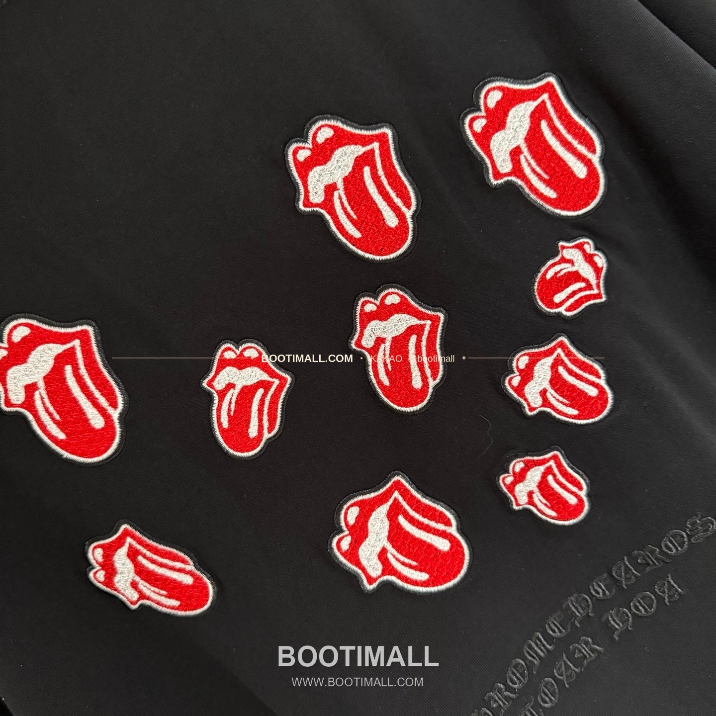 크롬하츠 2026SS 헤비코튼 자수 디스트로이드 루즈핏 블랙 반팔 티셔츠 Chrome Hearts 2026 SS Heavy Cotton Embroidered Distressed Loose Fit Black T-Shirt K241 7