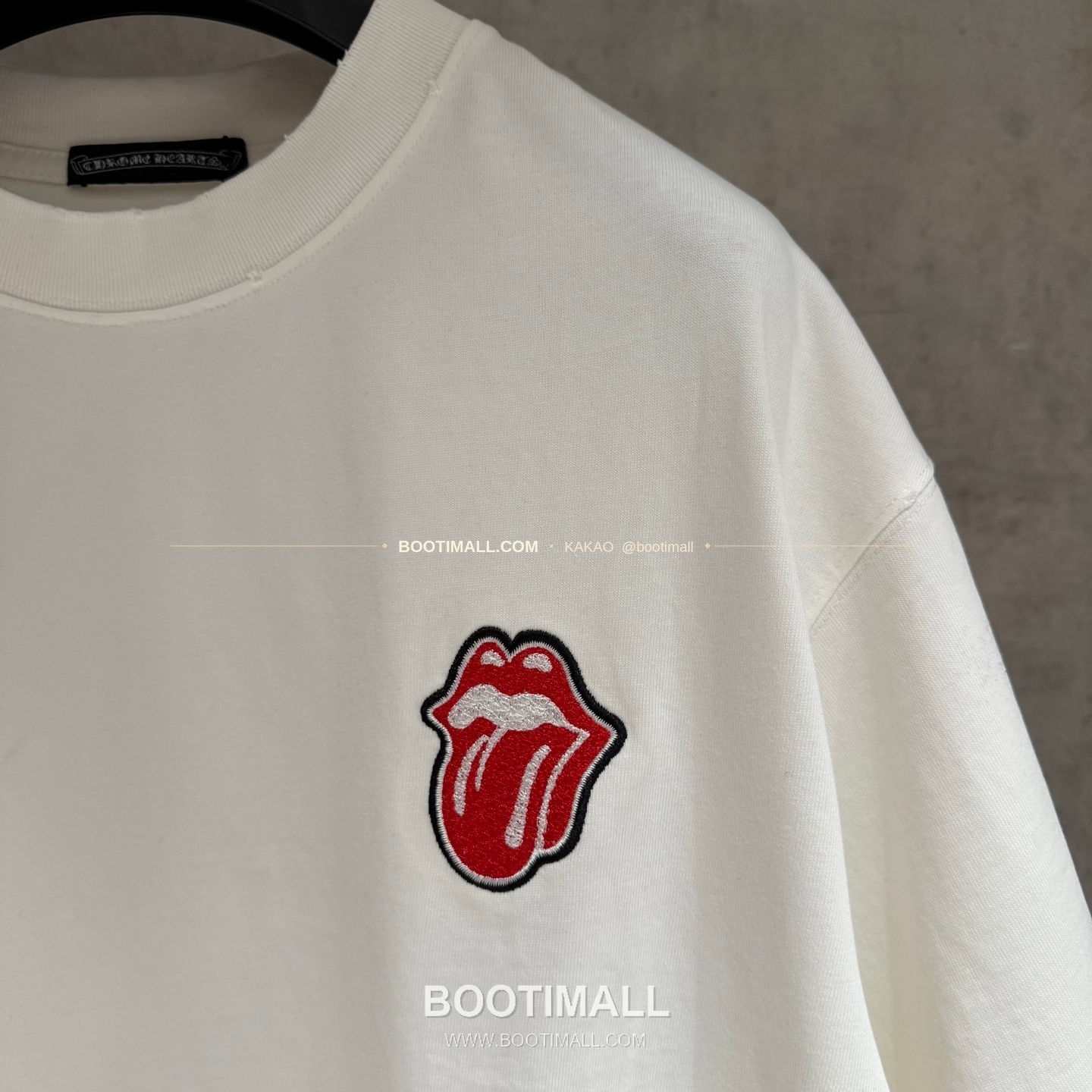 크롬하츠 2026SS 헤비코튼 자수 디스트로이드 루즈핏 블랙 반팔 티셔츠 Chrome Hearts 2026 SS Heavy Cotton Embroidered Distressed Loose Fit Black T-Shirt K241 6