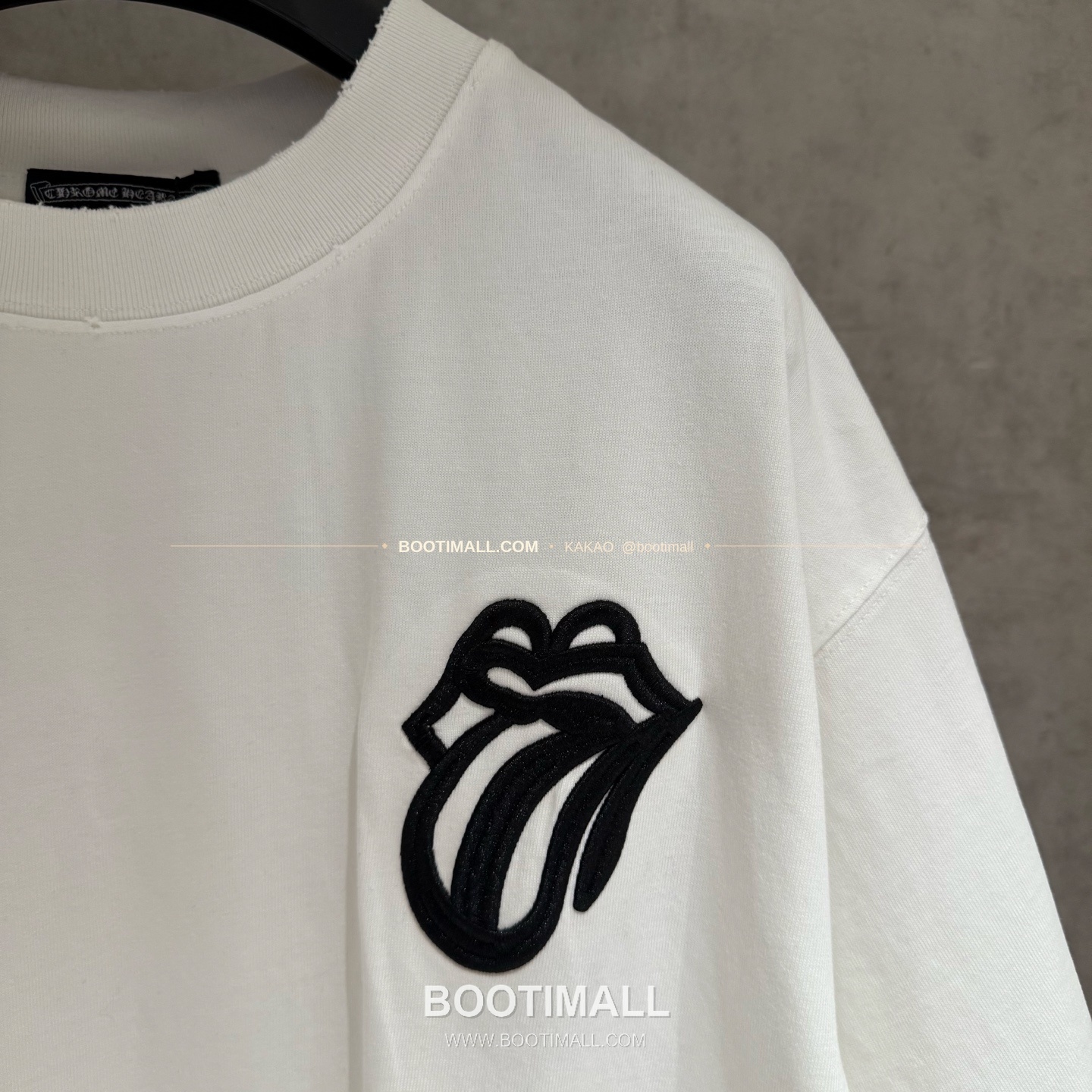 크롬하츠 2026SS 헤비코튼 자수 디스트로이드 루즈핏 블랙 반팔 티셔츠 Chrome Hearts 2026 SS Heavy Cotton Embroidered Distressed Loose Fit Black T-Shirt K233 6