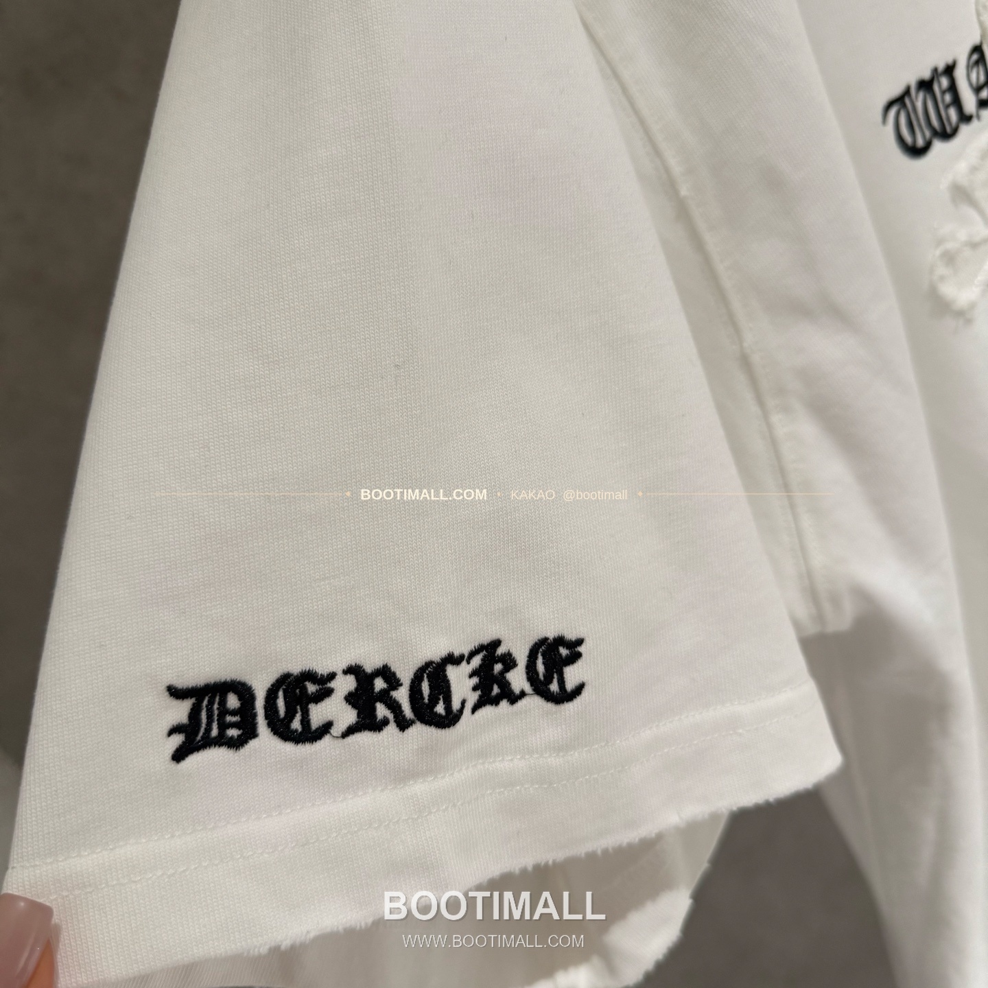 크롬하츠 2026SS 헤비코튼 자수 디스트로이드 루즈핏 블랙 반팔 티셔츠 Chrome Hearts 2026 SS Heavy Cotton Embroidered Distressed Loose Fit Black T-Shirt K233 7