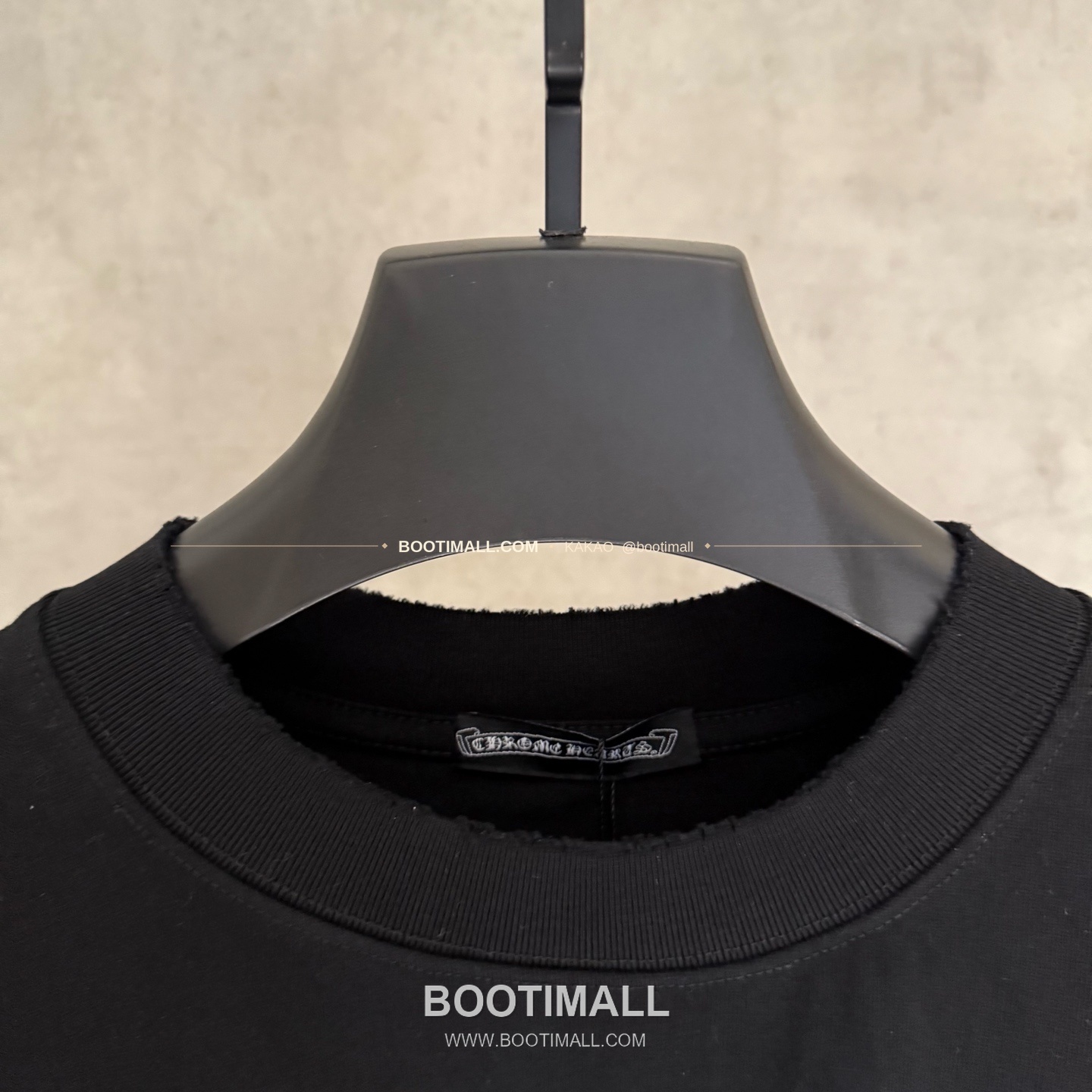 크롬하츠 2026SS 헤비코튼 자수 디스트로이드 루즈핏 블랙 반팔 티셔츠 Chrome Hearts 2026 SS Heavy Cotton Embroidered Distressed Loose Fit Black T-Shirt K229 5