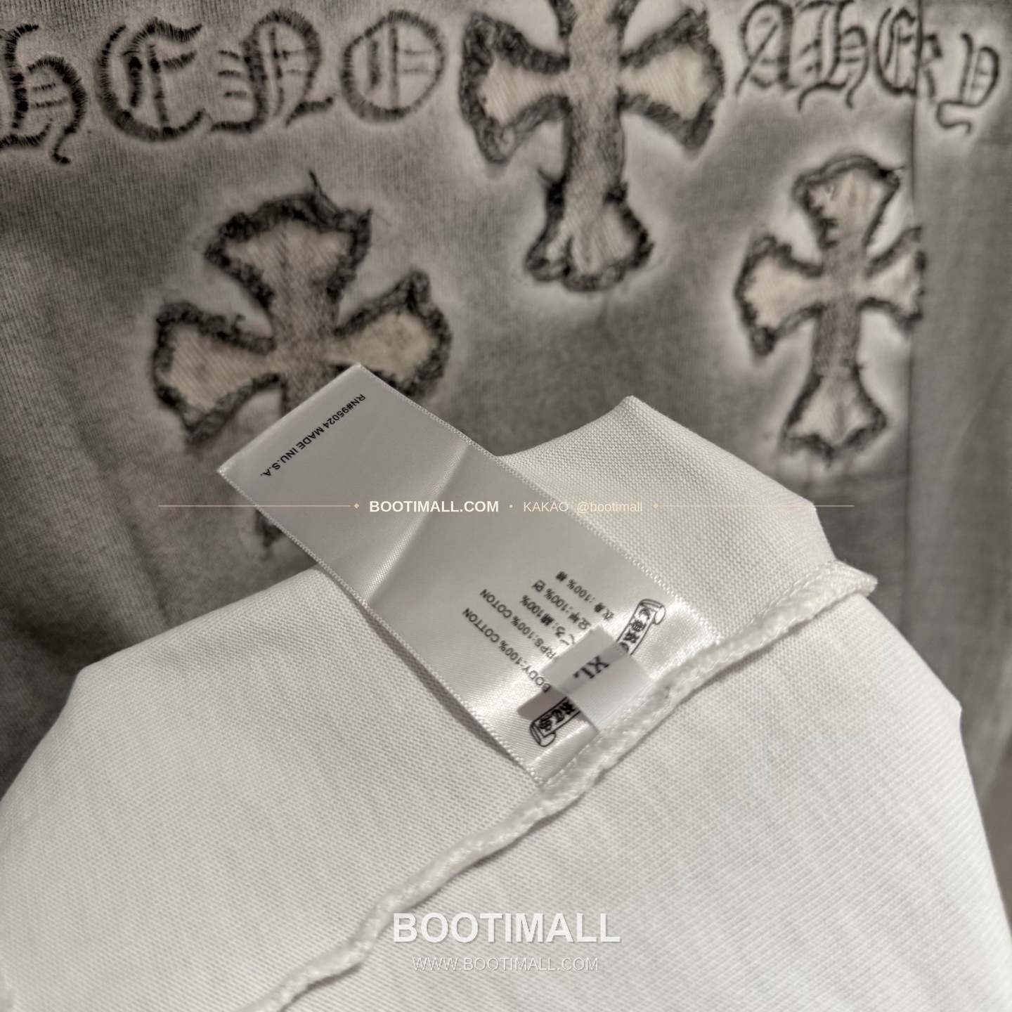 크롬하츠 2026SS 헤비코튼 자수 디스트로이드 루즈핏 블랙 반팔 티셔츠 Chrome Hearts 2026 SS Heavy Cotton Embroidered Distressed Loose Fit Black T-Shirt K229 8