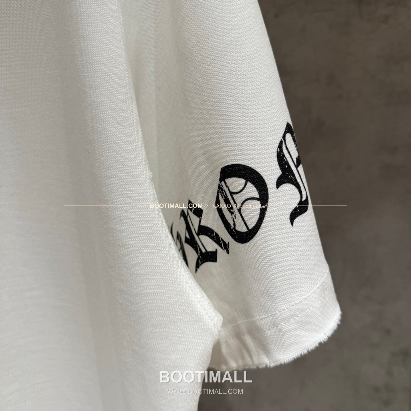 크롬하츠 2026SS 헤비코튼 자수 디스트로이드 루즈핏 블랙 반팔 티셔츠 Chrome Hearts 2026 SS Heavy Cotton Embroidered Distressed Loose Fit Black T-Shirt K225 7