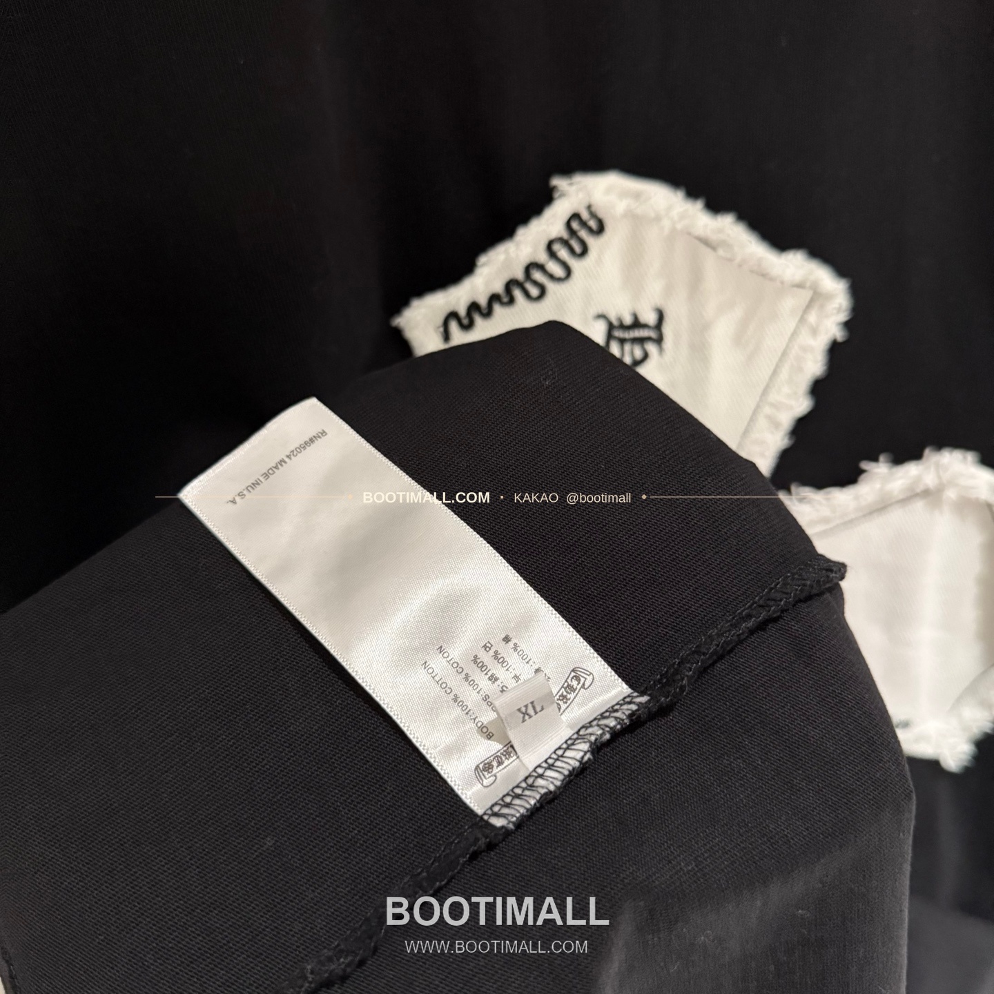 크롬하츠 2026SS 헤비코튼 자수 디스트로이드 루즈핏 블랙 반팔 티셔츠 Chrome Hearts 2026 SS Heavy Cotton Embroidered Distressed Loose Fit Black T-Shirt K194 8