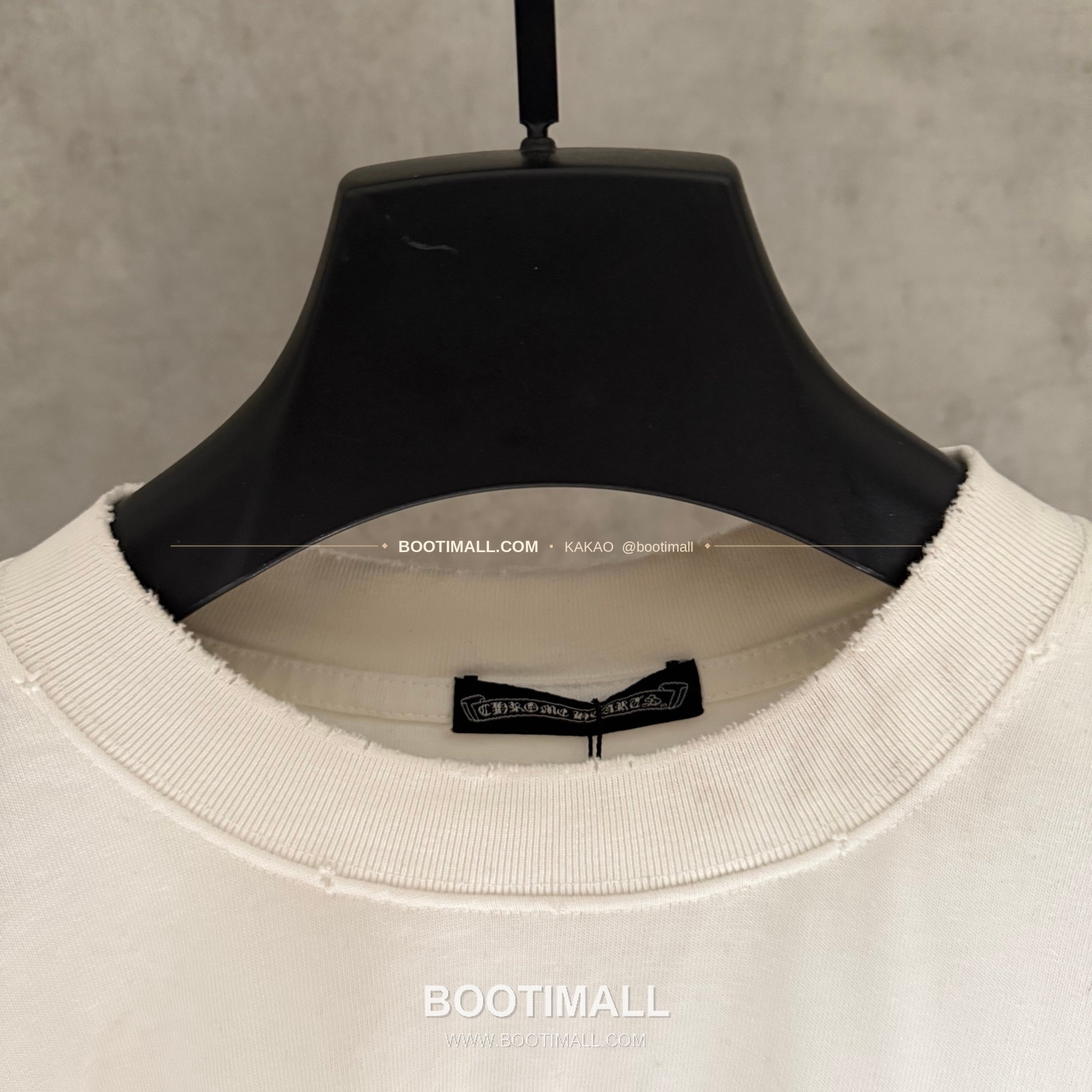 크롬하츠 2026SS 헤비코튼 자수 디스트로이드 루즈핏 블랙 반팔 티셔츠 Chrome Hearts 2026 SS Heavy Cotton Embroidered Distressed Loose Fit Black T-Shirt K194 5