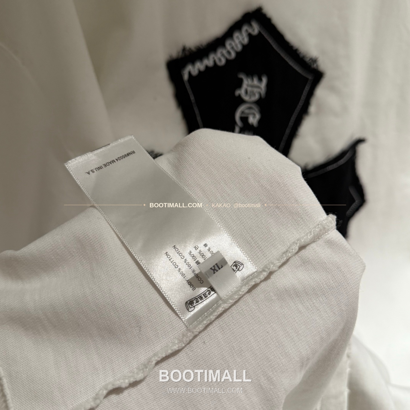 크롬하츠 2026SS 헤비코튼 자수 디스트로이드 루즈핏 블랙 반팔 티셔츠 Chrome Hearts 2026 SS Heavy Cotton Embroidered Distressed Loose Fit Black T-Shirt K194 8