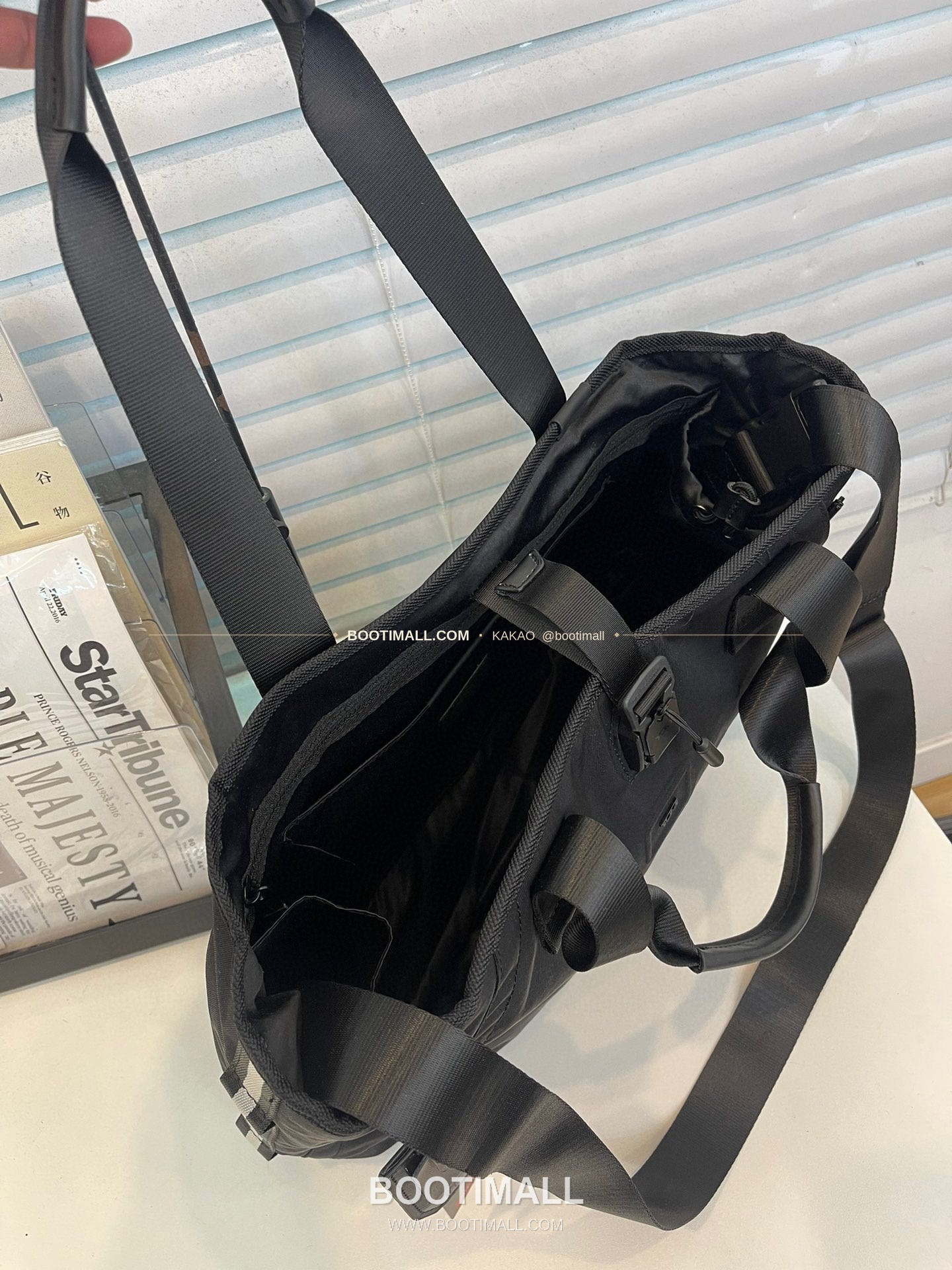 투미 알파브라보 나일론 멀티포켓 블랙 토트백 Tumi Alpha Bravo Nylon Multi Pocket Black Tote Bag 44cm 6